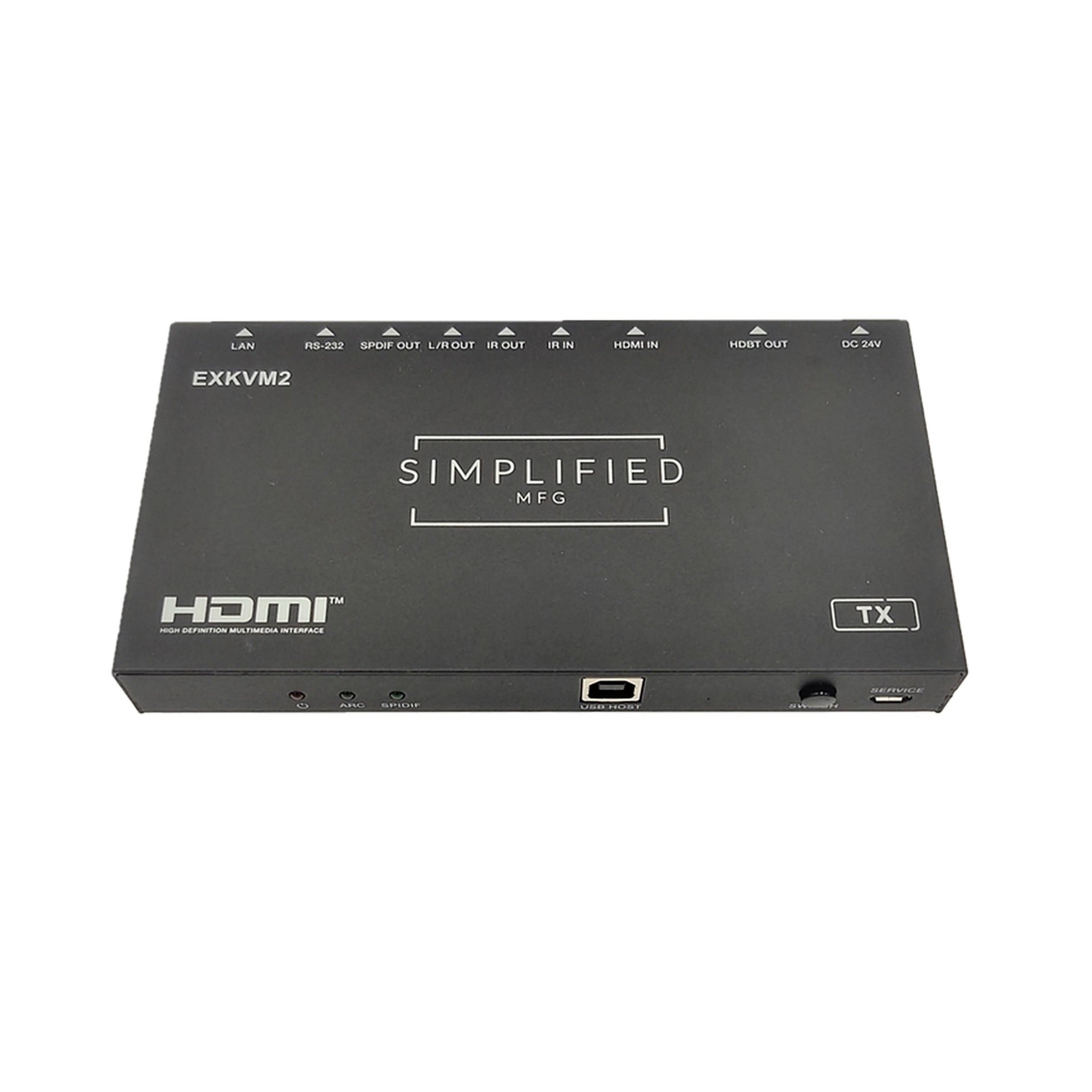 Simplified Manufacturing EXKVM2 High-Speed 18Gbps HDMI Extender Utilizing Cat6/6A Cable for Enhanced Signal Transmission