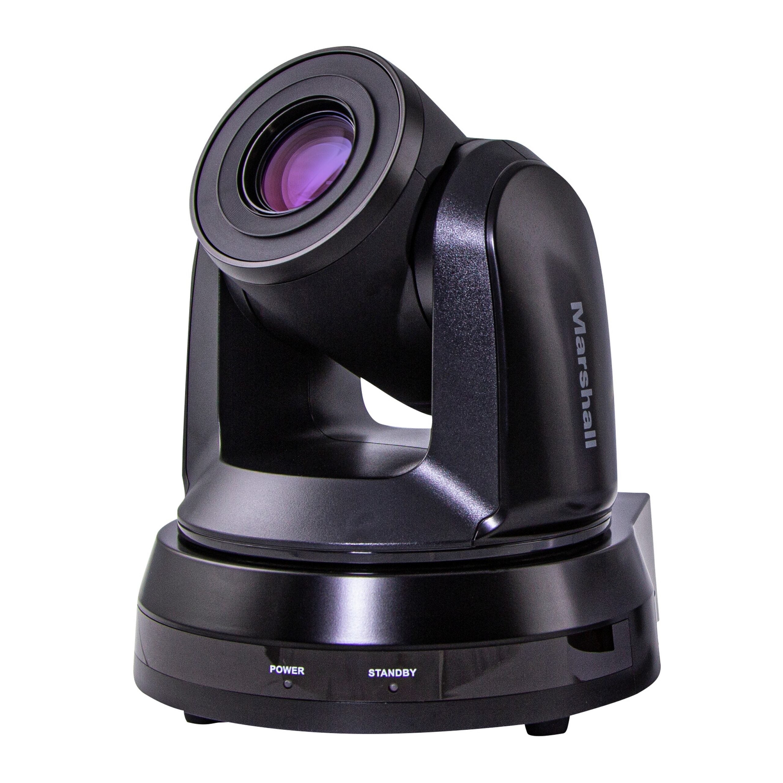 Marshall Electronics CV620-BI Black Full-HD60 IP PTZ Camera with 20x Optical Zoom for Professional Video Applications