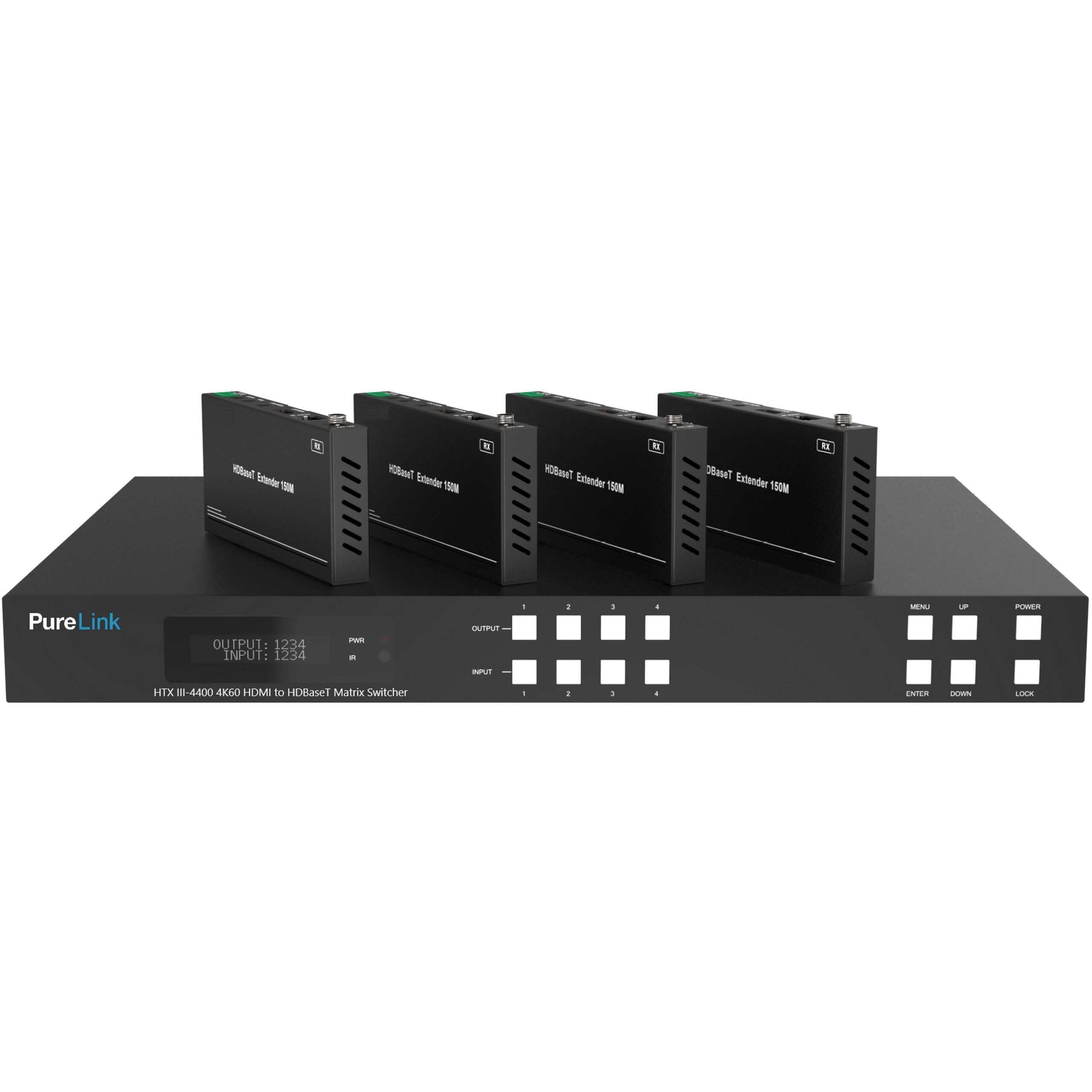 PureLink HTX III-4400 4x4 4K60 HDMI to HDBaseT/HDMI High - Performance Matrix Switching Device