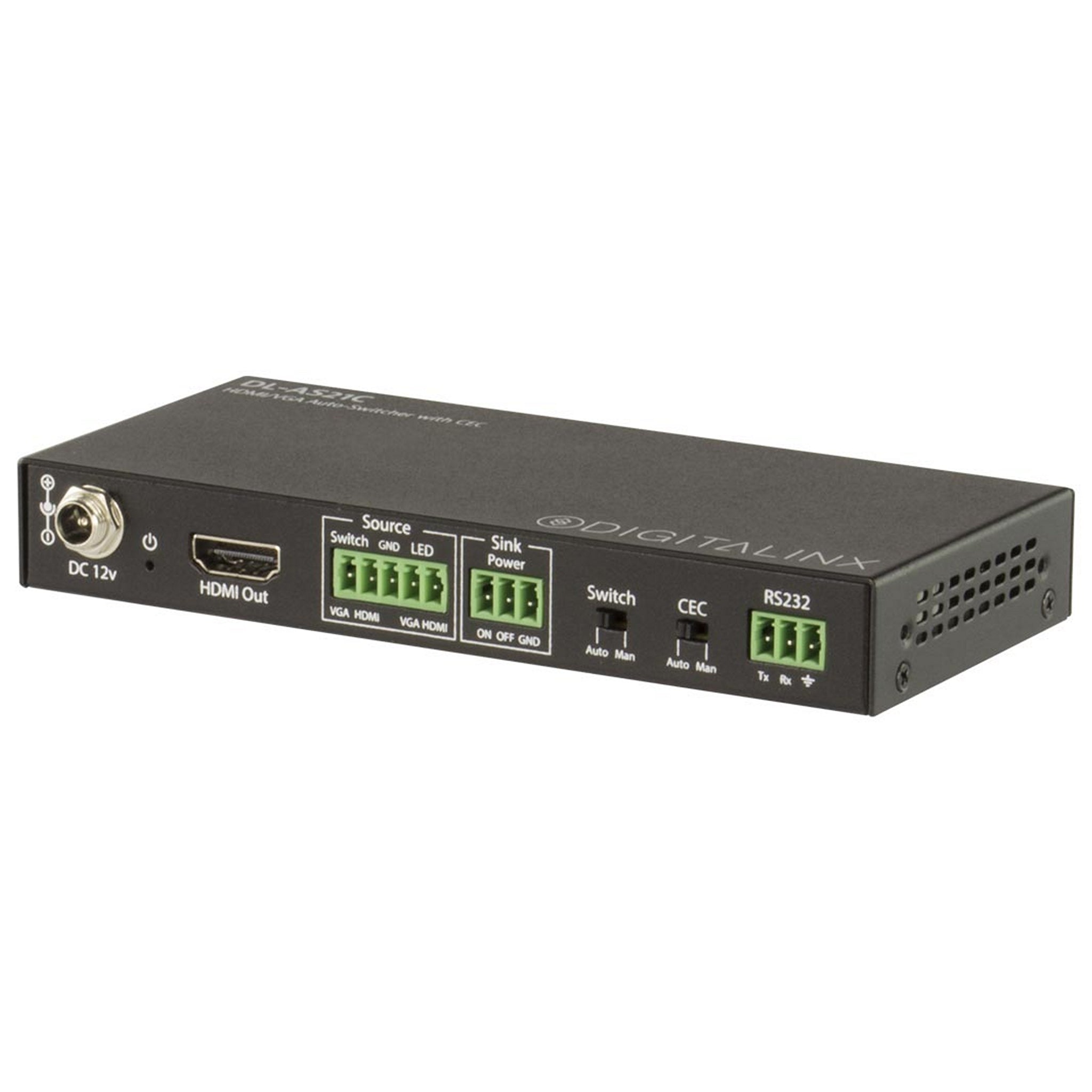 DigitaLinx DL-AS21C Automatic and Manual HDMI + VGA Multi - Format Video Switcher with CEC Control Function
