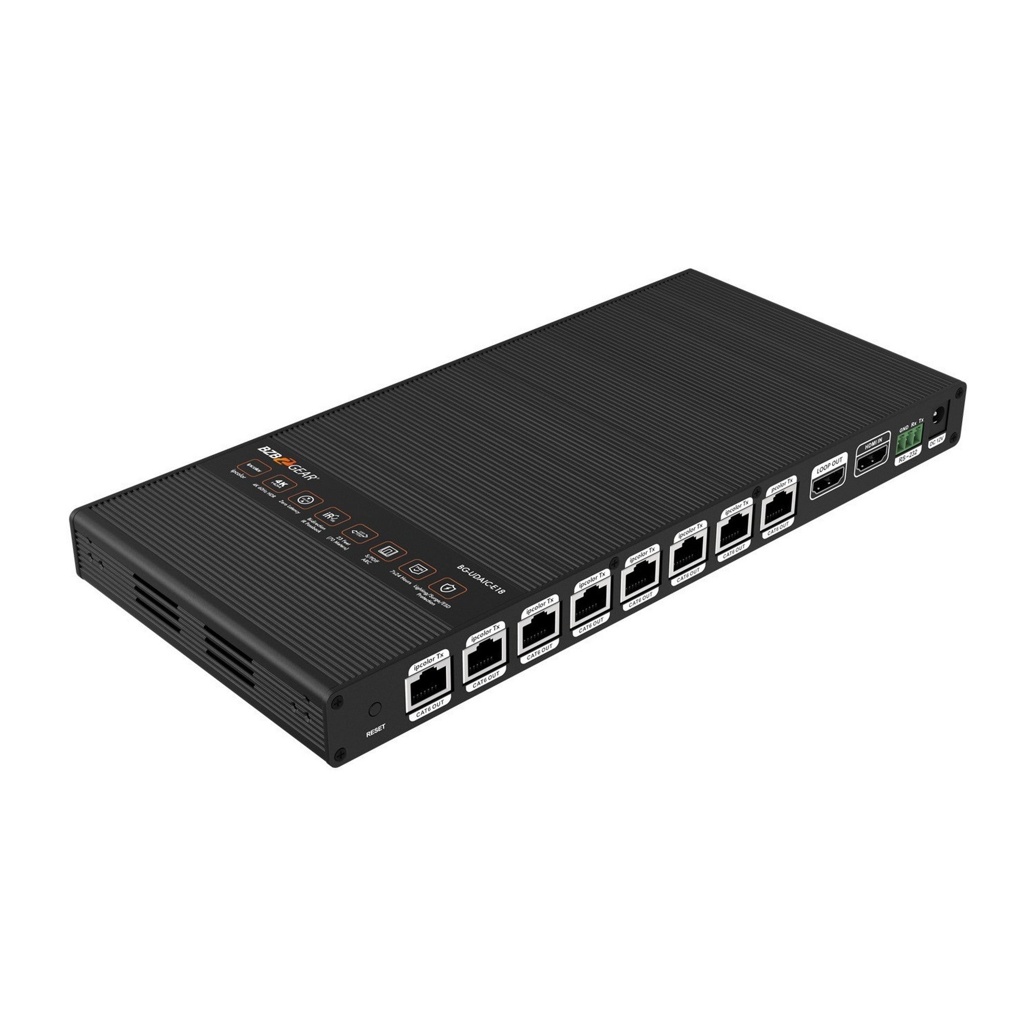 BZBGEAR BG-UDAIC-E18 High-Performance 1X8 4K60 UHD 18Gbps HDMI Splitter and Distribution Amplifier for Multiple Display Setup