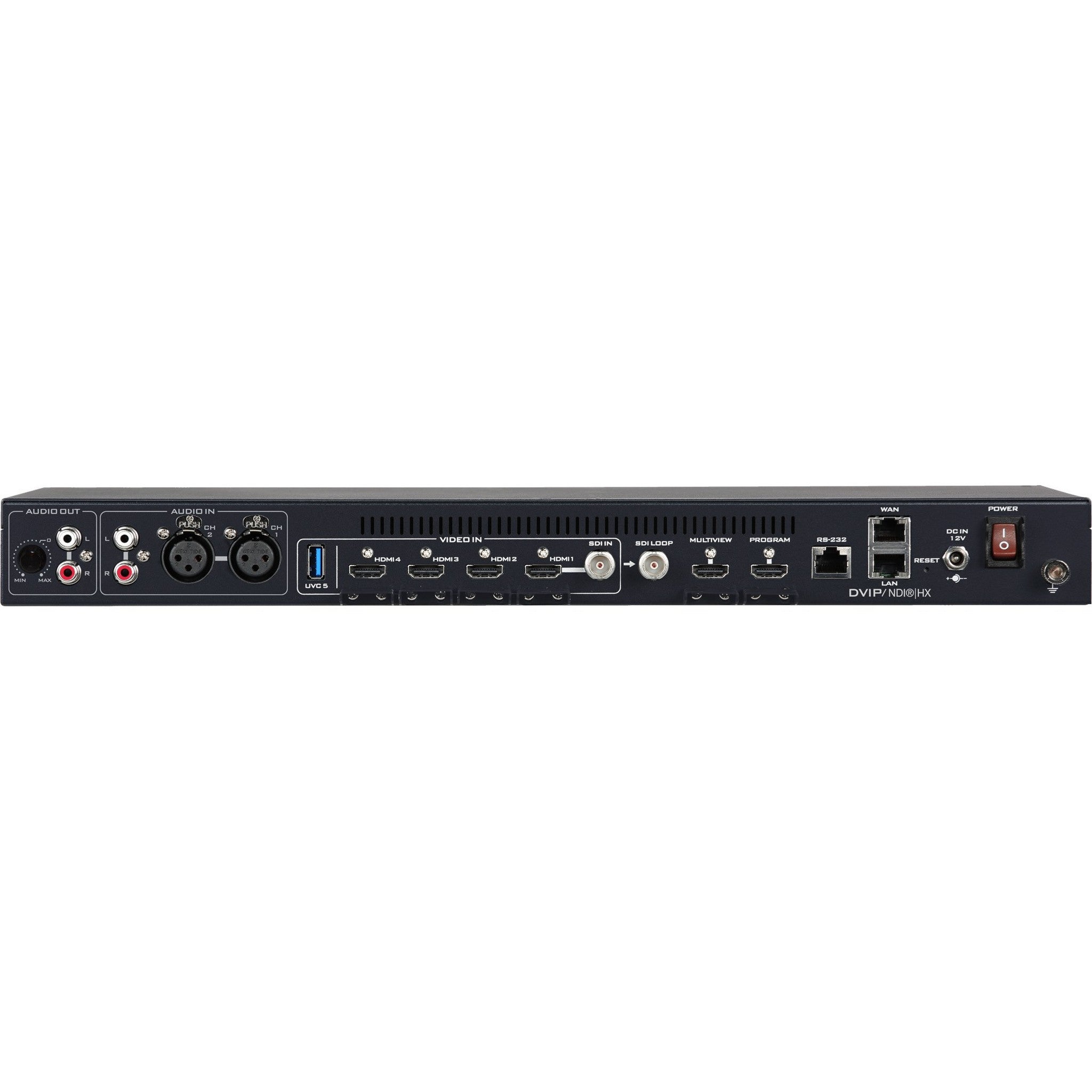 Datavideo iCast 10NDI All-In-One 5-Channel Streaming and Recording Switcher for Hybrid Events