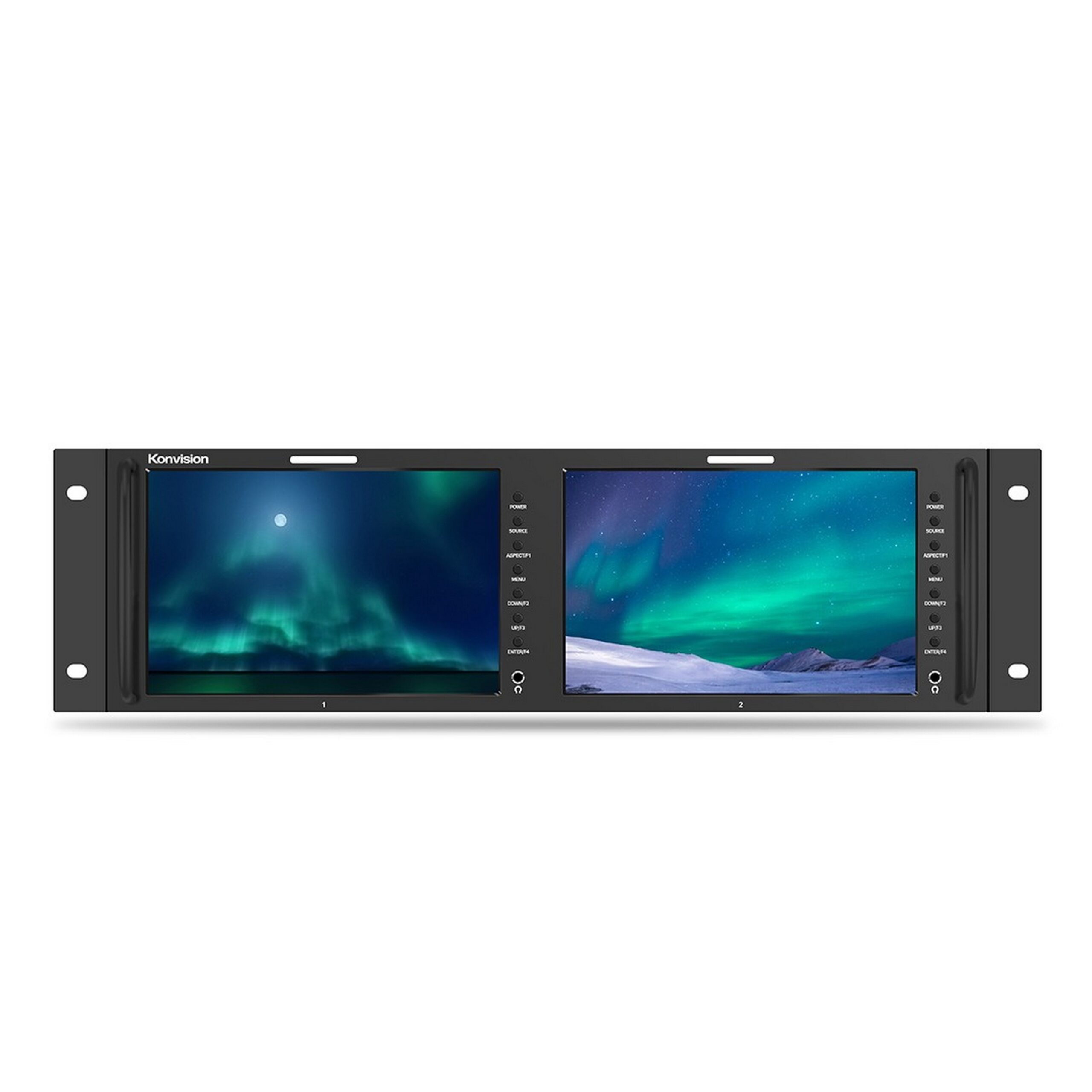 Konvision KRM - 802A Professional Dual Rack - Mounted 2 x 8 - Inch 3G - SDI Full HD 1920x1200 LCD Monitor for High - Quality Visual Display