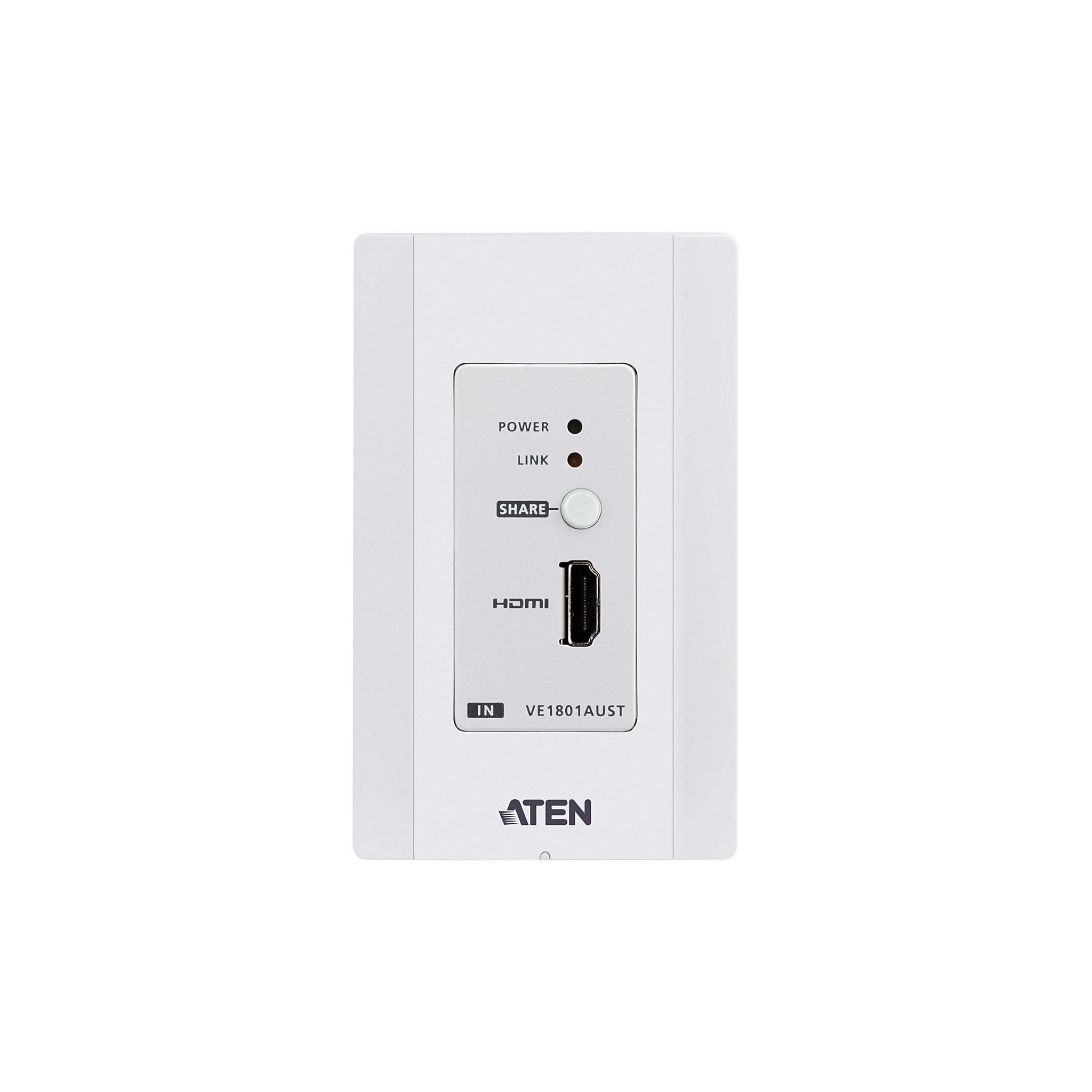 ATEN VE1801AUST 4K HDMI HDBaseT-Lite Transmitter with US Wall Plate & PoH