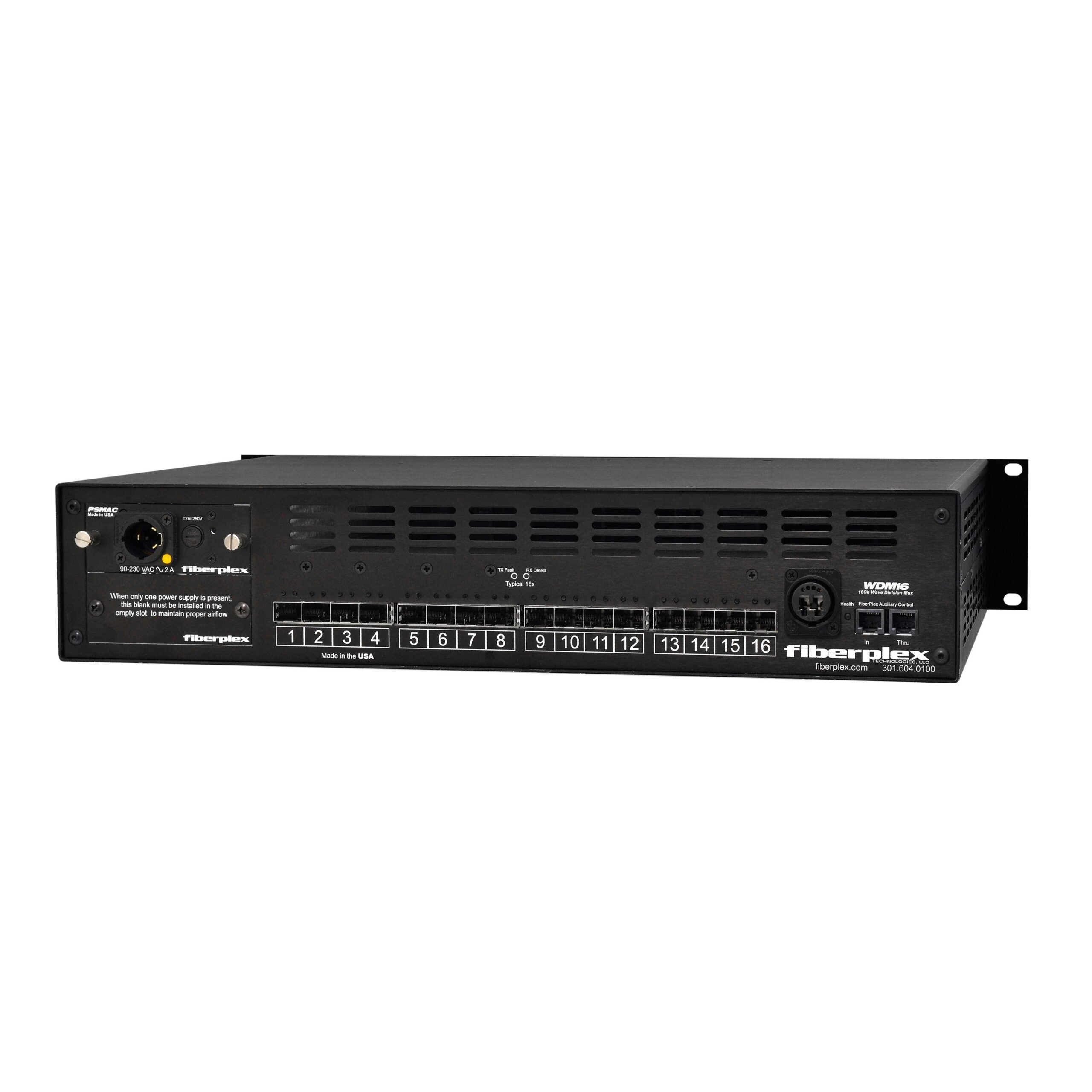 Fiberplex 16-Channel Active Wave Division Multiplexer (WDM16)