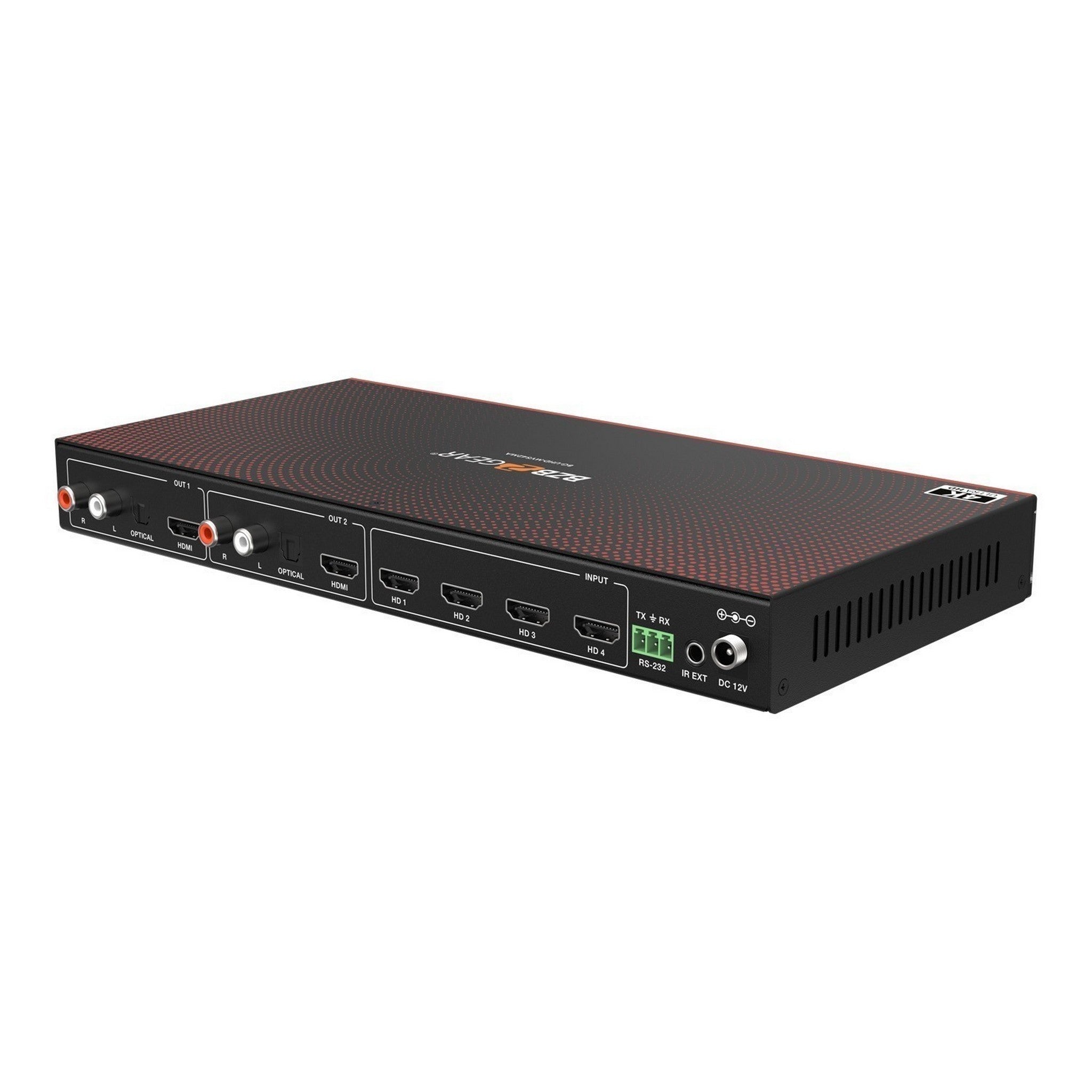 BZBGEAR Professional 4x2 Quad Multi-Viewer 4K60 18Gbps Ultra HD Video Matrix Switcher