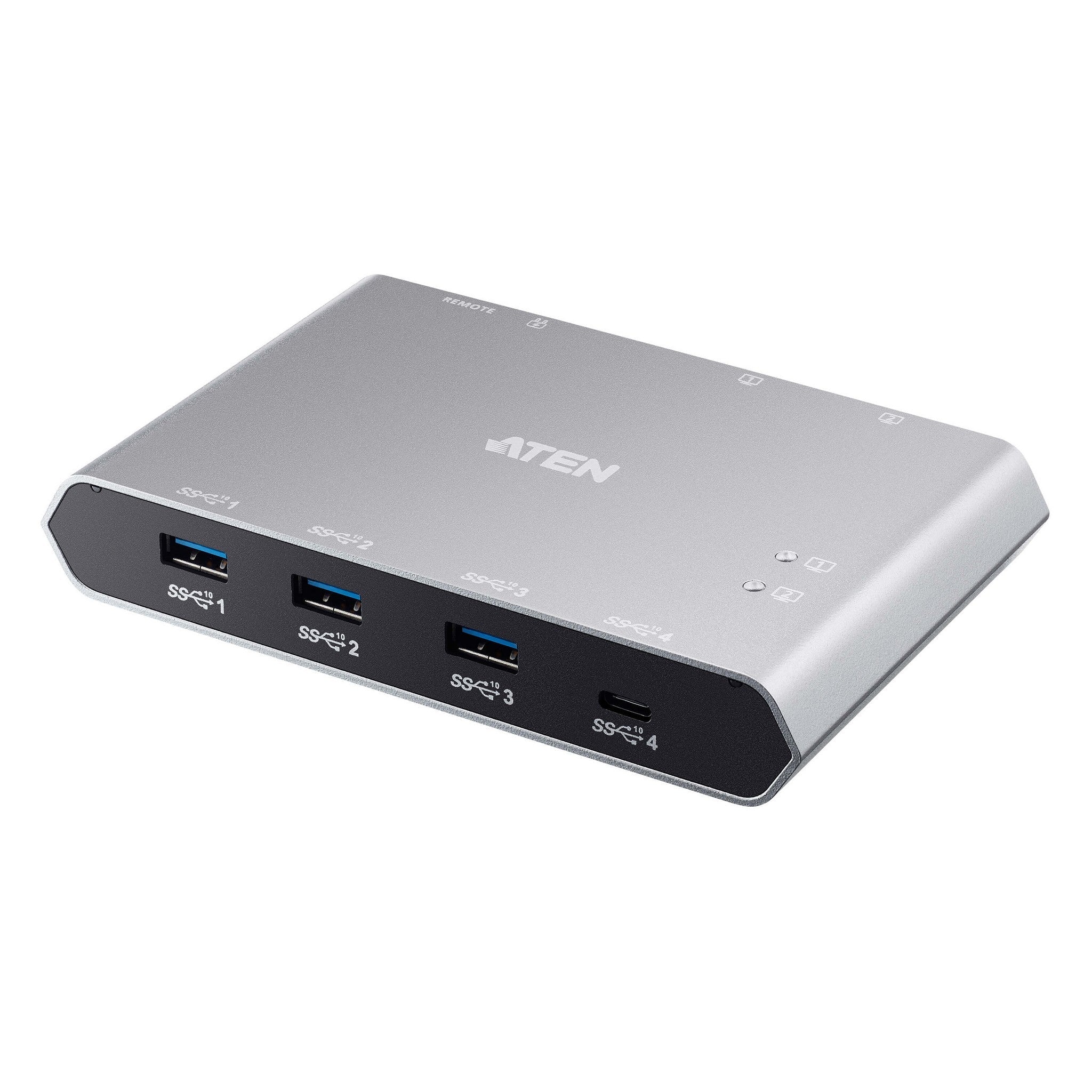 ATEN US3342: 2-Port USB-C Gen 2 Sharing Switch with Power Delivery and Cross-Platform Sharing