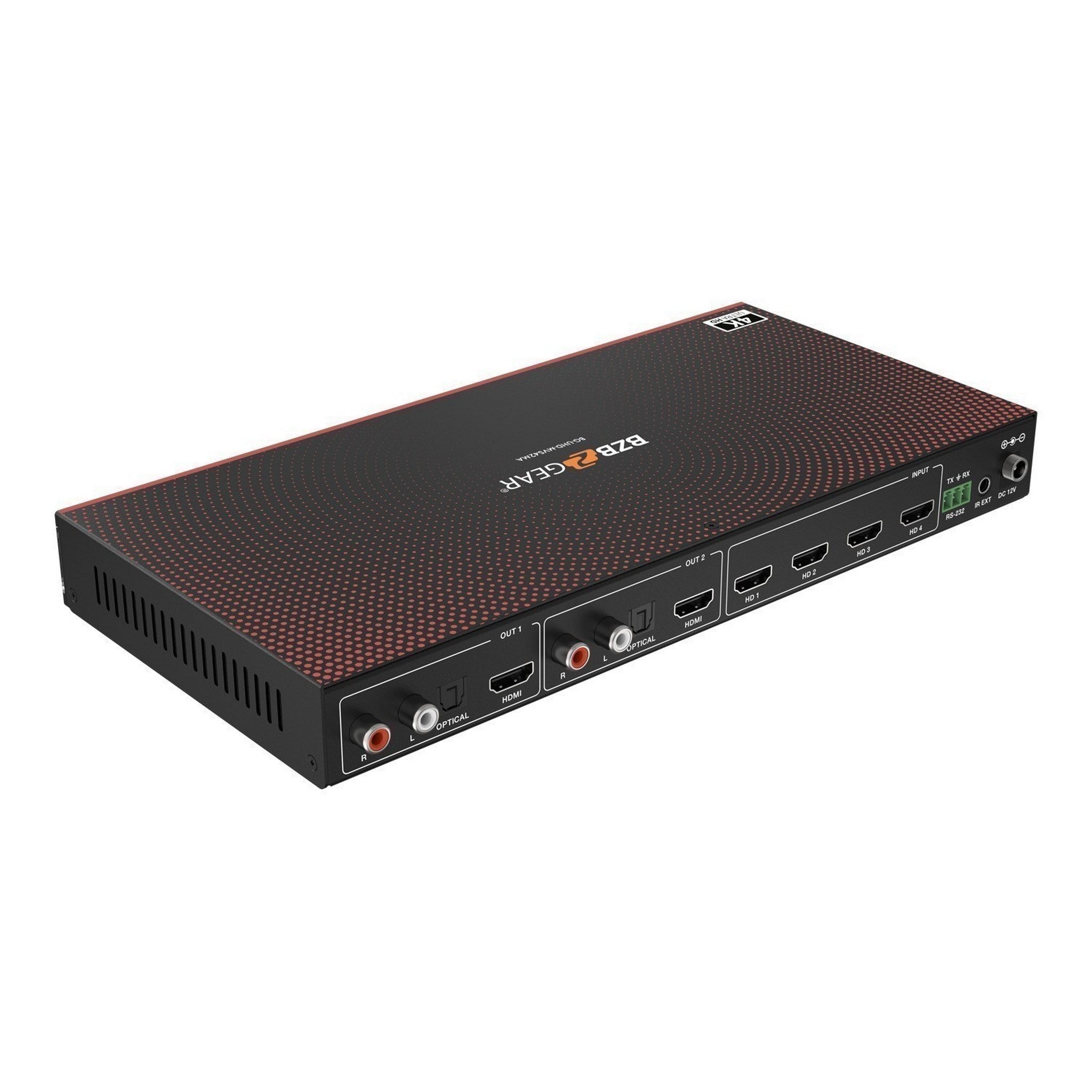 BZBGEAR Professional 4x2 Quad Multi-Viewer 4K60 18Gbps Ultra HD Video Matrix Switcher