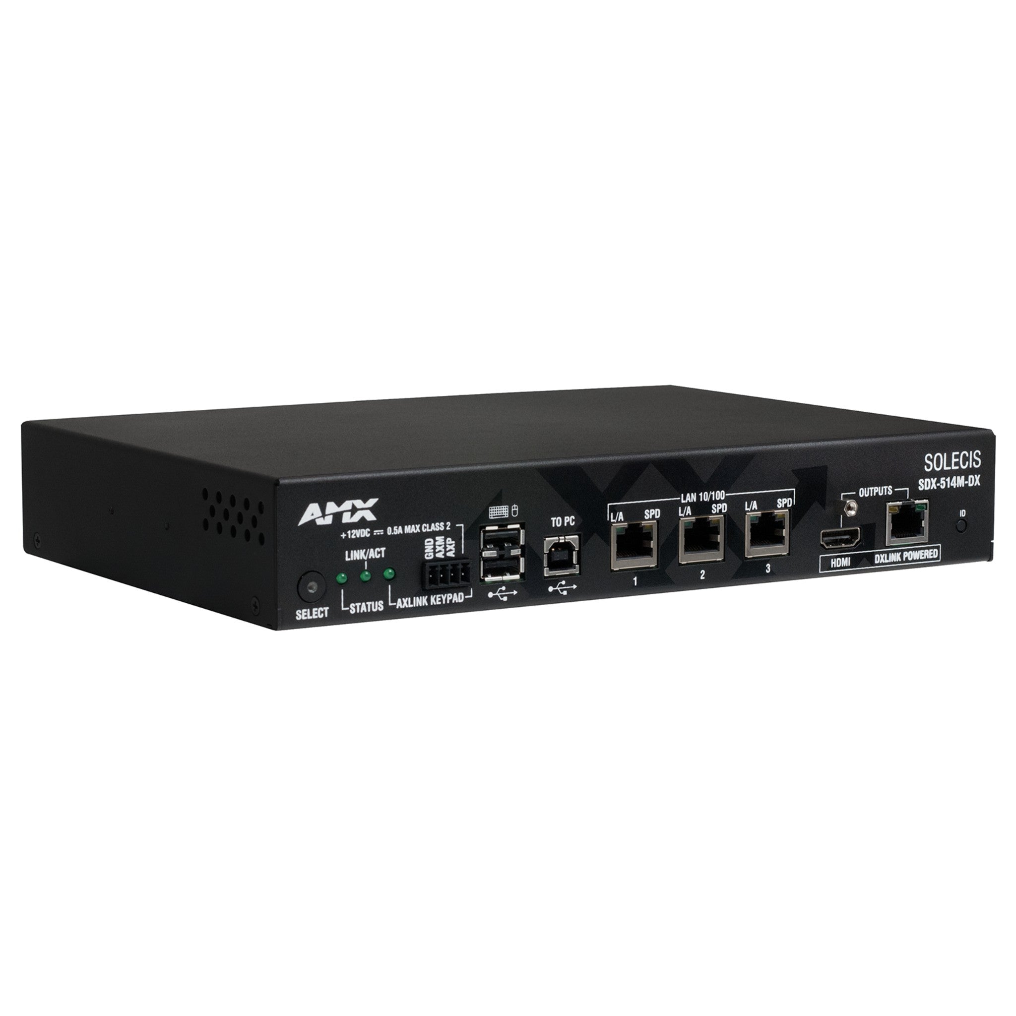 AMX SDX-514M-DX Solecis 5 to 1 4K Multi-Format Digital AV Switcher with DXLink Output for Conference Tables