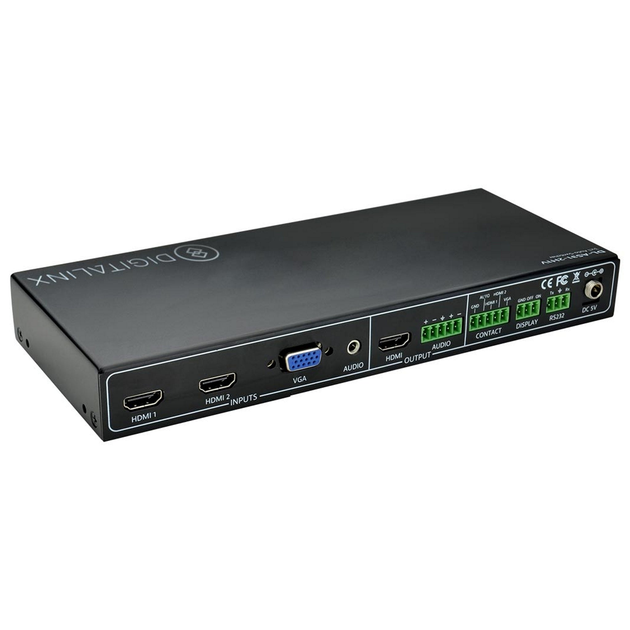 DigitaLinx Digital Multiformat DL-AS31-2H1V 3 x 1 HDMI and VGA Automatic Signal Switcher Device
