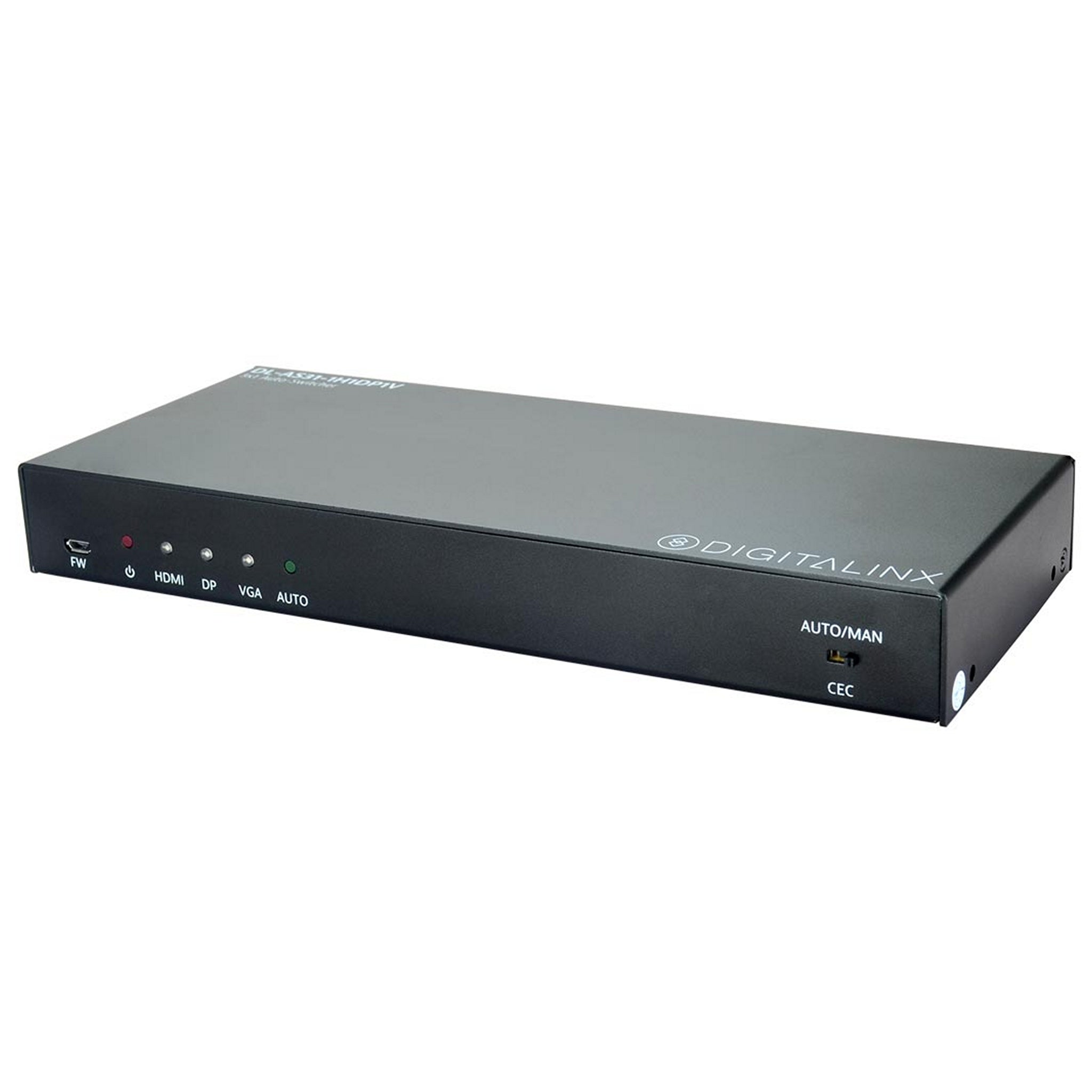 DigitaLinx Digital 3 x 1 Automatic Signal Switcher (DL-AS31-1H1DP1V) with HDMI, Display Port, and VGA Inputs
