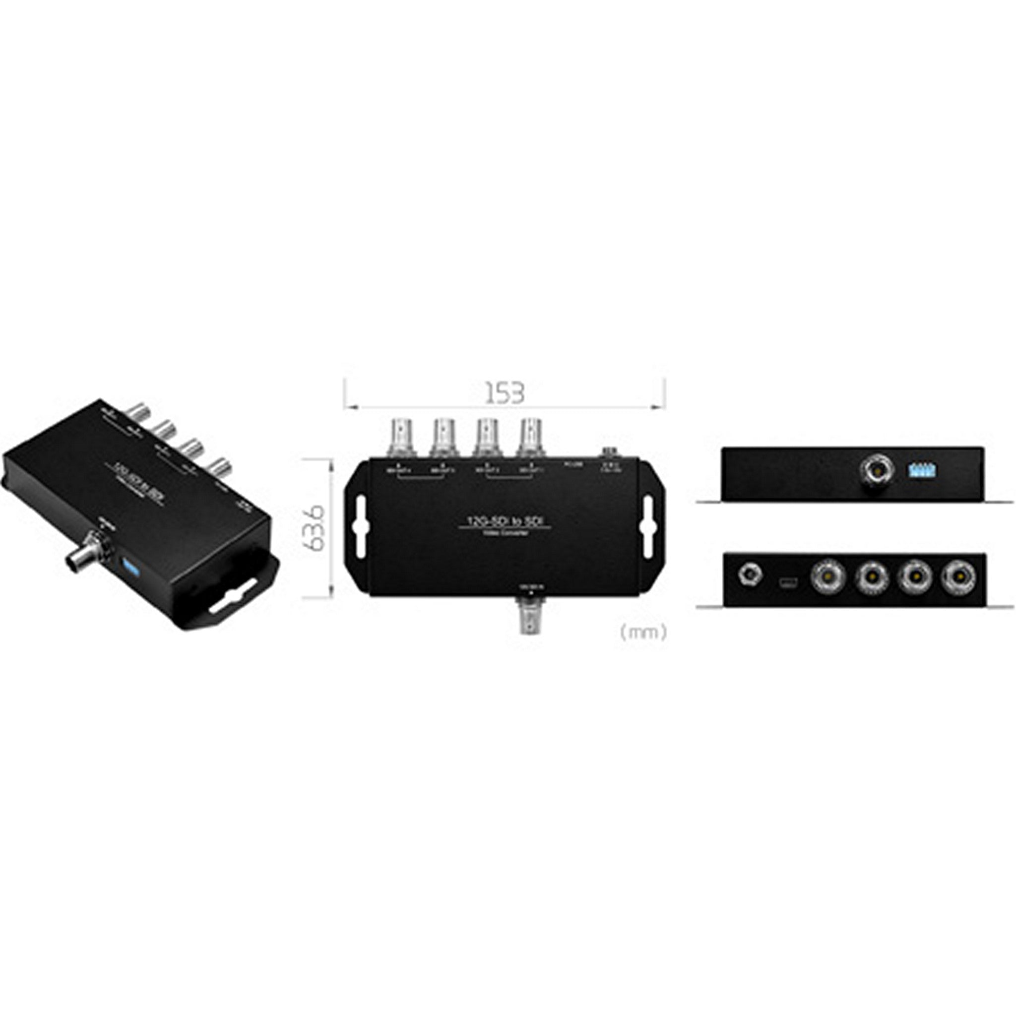 Connectronics High - Performance 12G - SDI to Dual - link 6G - SDI or Quad - link 3G - SDI Video Signal Converter
