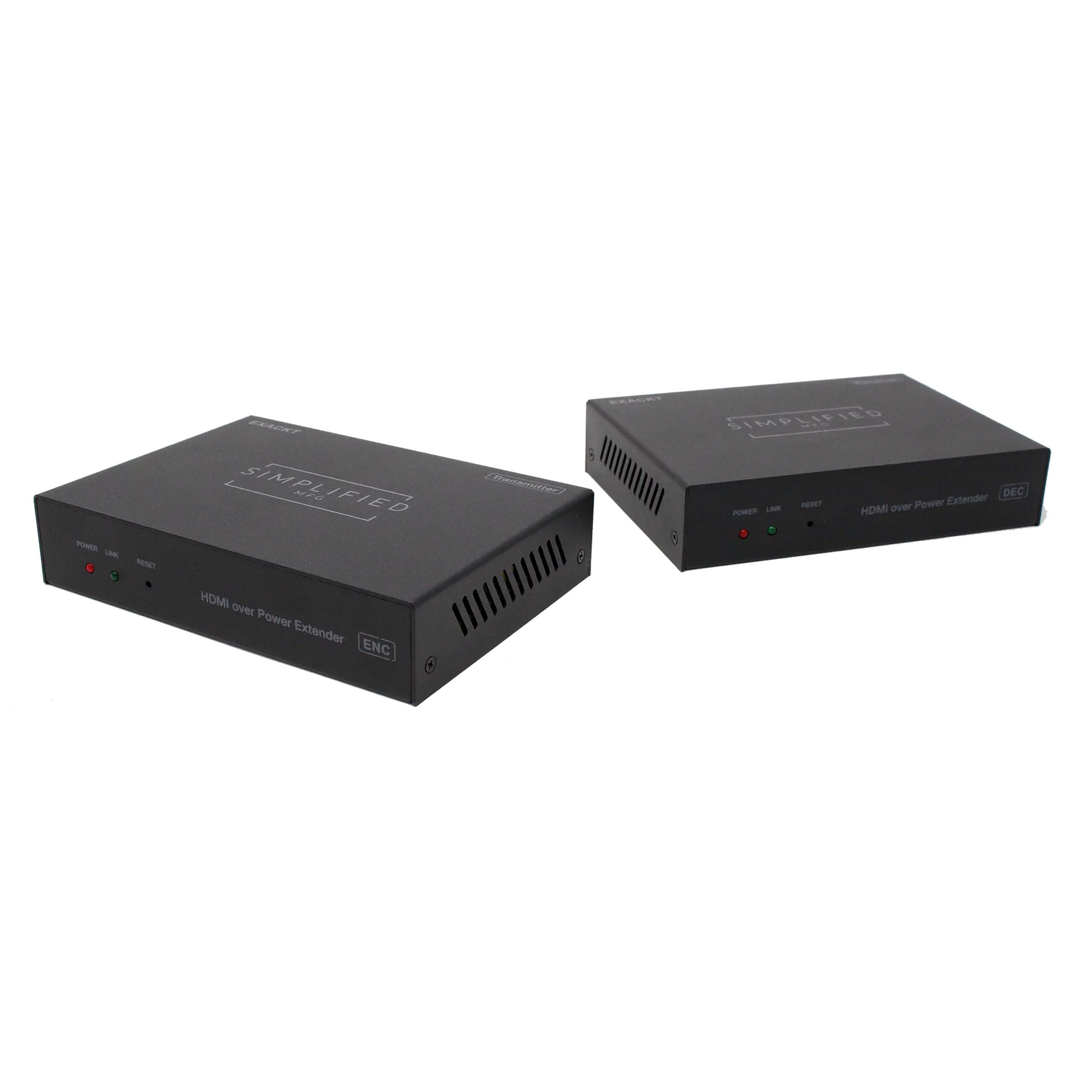 Simplified Manufacturing EXACKT HDMI Extender Kit Utilizing AC Wiring