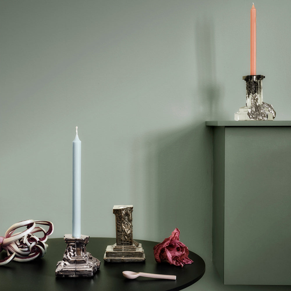 KostaBoda Handmade Limited Edition Rocky Baroque Candlesticks in Various Sizes