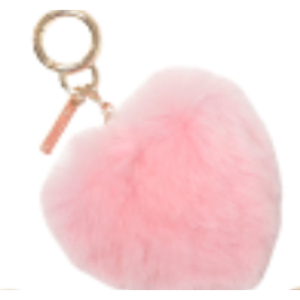 Linda Richards Luxurious Sunset - Colored Genuine Rex Rabbit Heart - Shaped Keychain