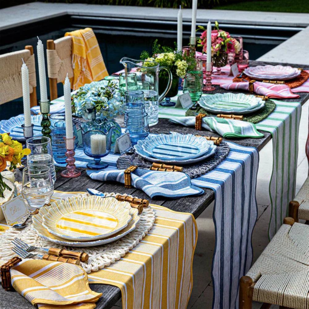 Juliska Multi-colored Cabana Stripe Melamine Dessert/Salad Plate Set of 4