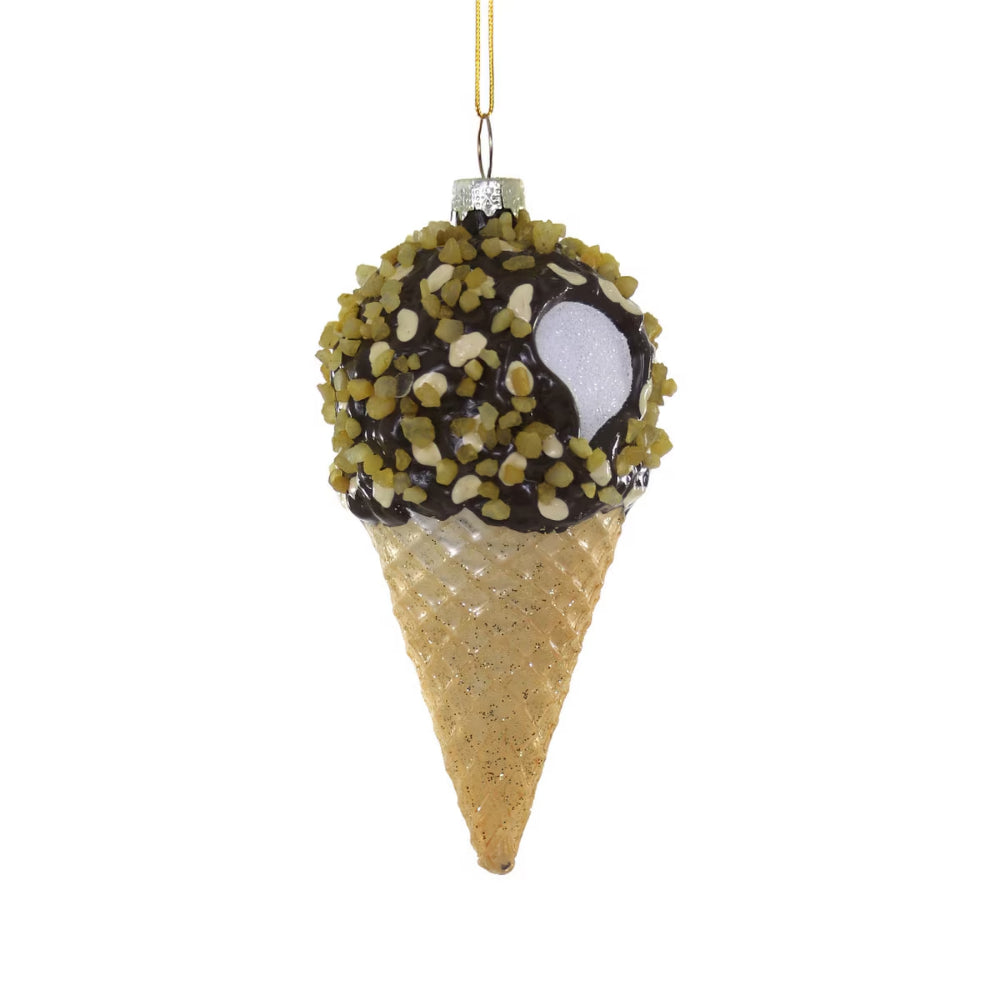 Cody Foster & Company's Decorative Drumstick - Shaped Ice Cream Glass Ornament for Christmas