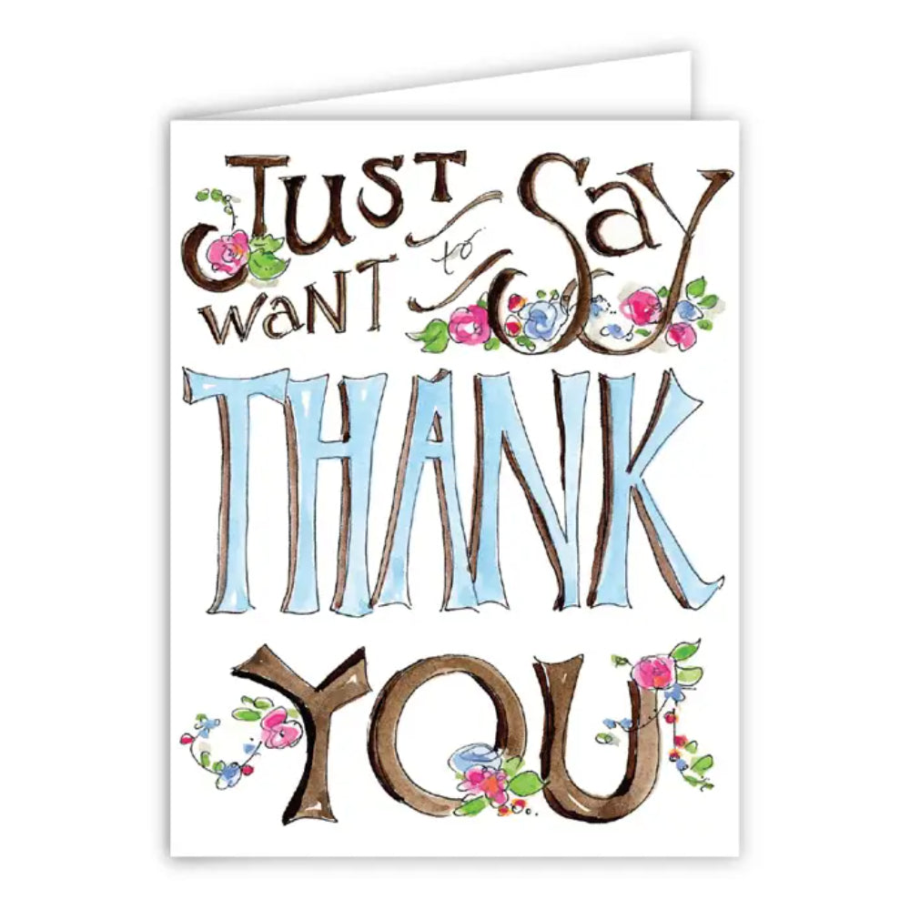 RosanneBeck Collections Gorgeous Hand - Glittered Folded Thank - You Greeting Card for Special Moments