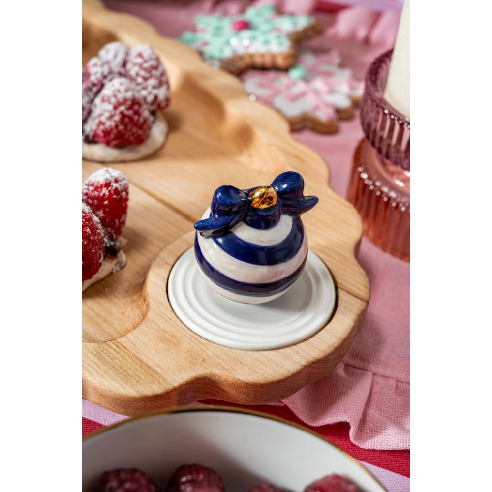 Nora Fleming Blue 'Deck the Halls' Timeless Mini Ornament