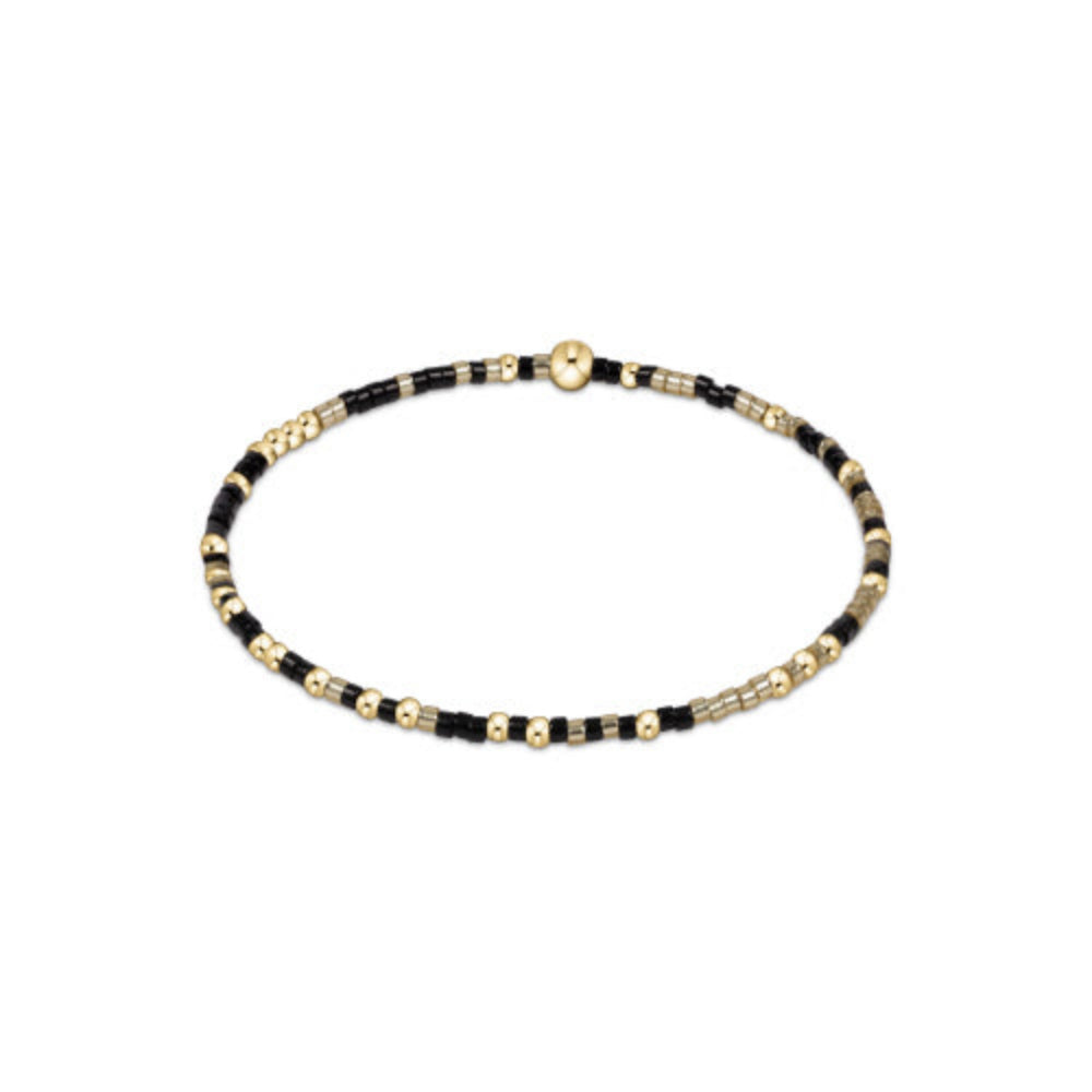5.5-inch e-girl Gameday Unwritten Gold Luster Onyx Bracelet by Enewton