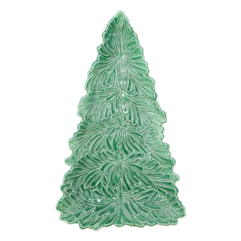 Vietri Lastra Holiday Small Figural Tree-shaped Serving Platter