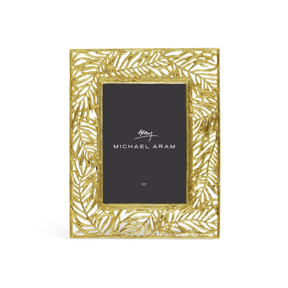 Michael Aram 5 x 7 Antique Gold Palm Picture Frame