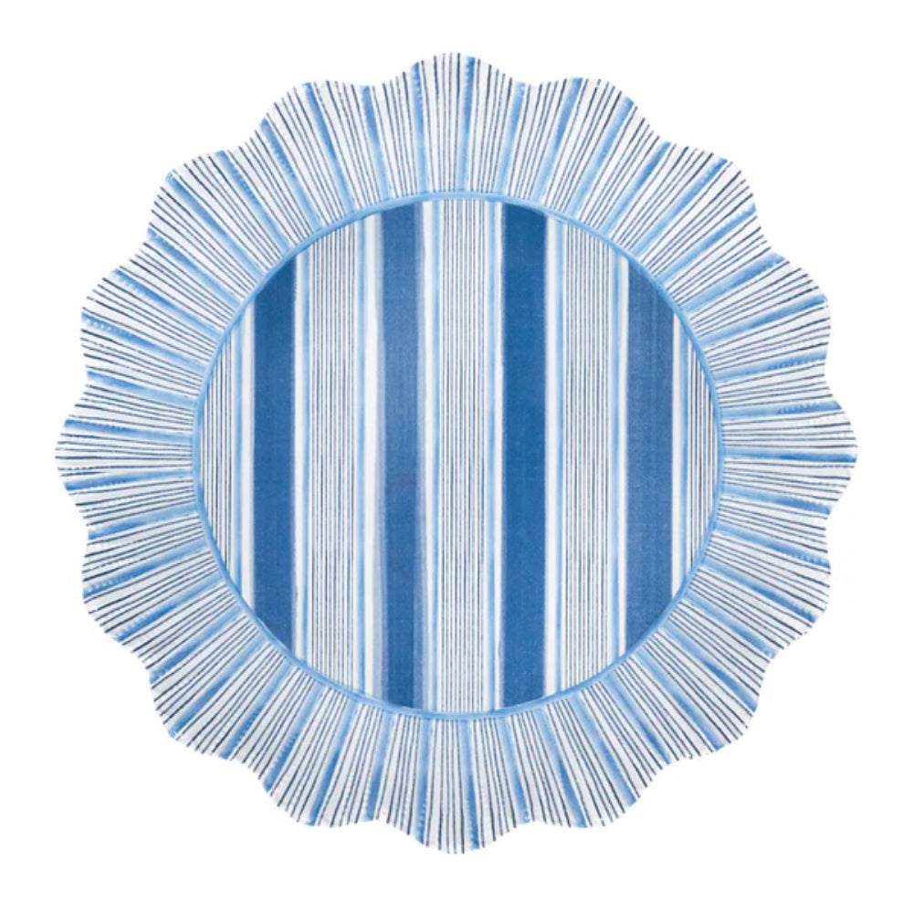 Juliska Ocean Cabana Stripe Shatterproof Melamine Dinner Plate Set of 4
