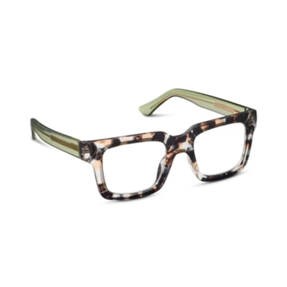 PeeperSpecs Peepers Spotlight Sand Quartz/Green Stylish Reading Glasses