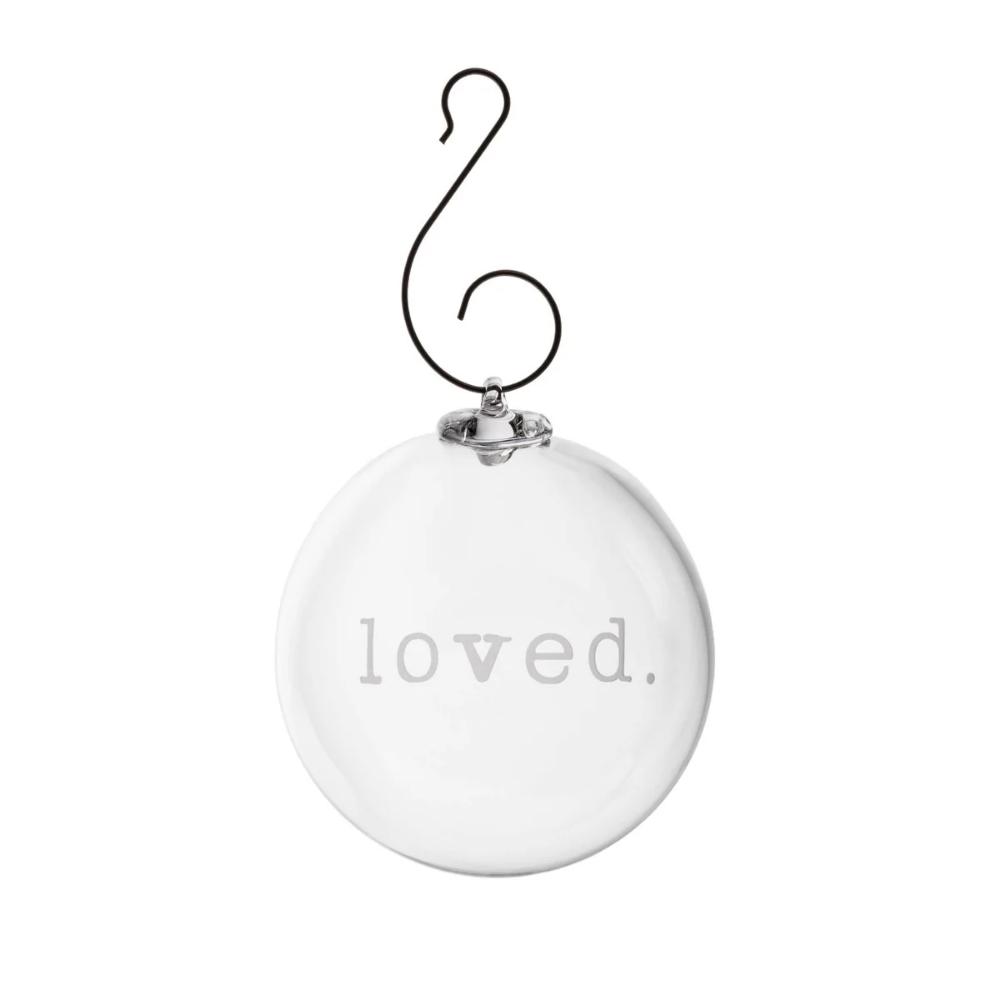 Simon Pearce Handmade Round Glass Christmas Ornament - A Symbol of Being Loved