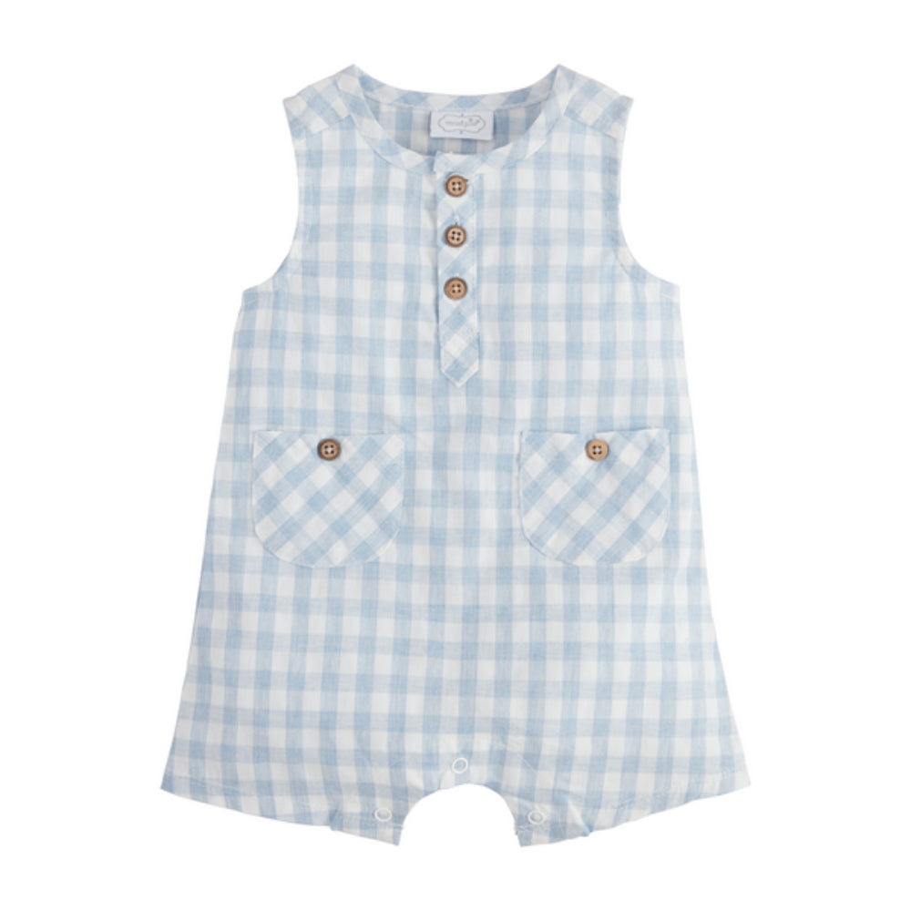 Mud Pie Cotton Gingham Sleeveless Romper for Babies