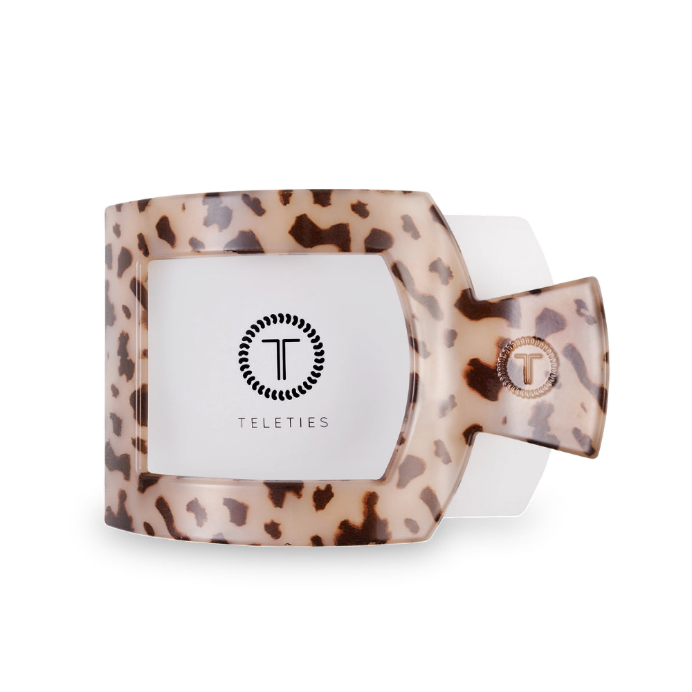 TELETIES Blonde Tortoise Square Flat Unbreakable Hair Clip