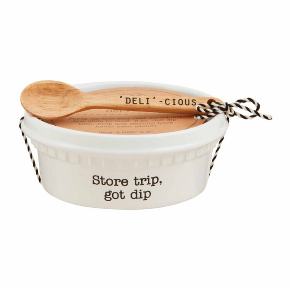 Mud Pie Ceramic Store-Bought Dip Container Sets in Small, Medium and Large Sizes