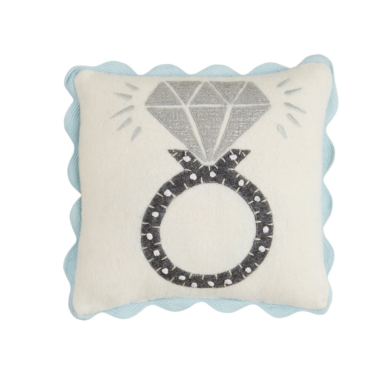 Elegant Mud Pie Felt Pillow for Wedding Decorations