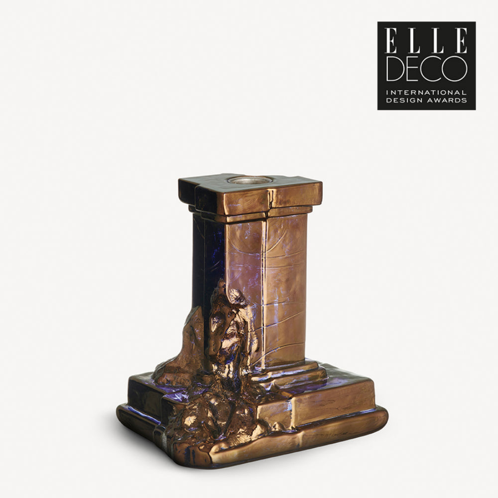 KostaBoda Handmade Limited Edition Rocky Baroque Candlesticks in Various Sizes
