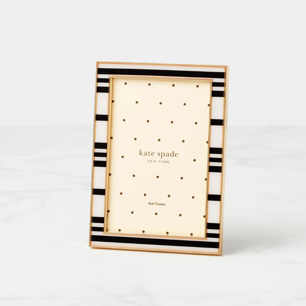 Kate Spade Stylish Striped 4x6 Photo Frame for Treasured Memories