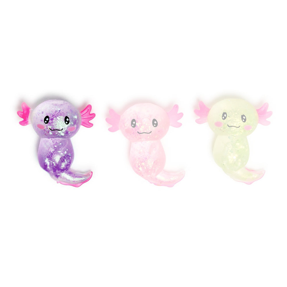 Two's Company Super Squishy Glitter Axolotl Toy for All Ages