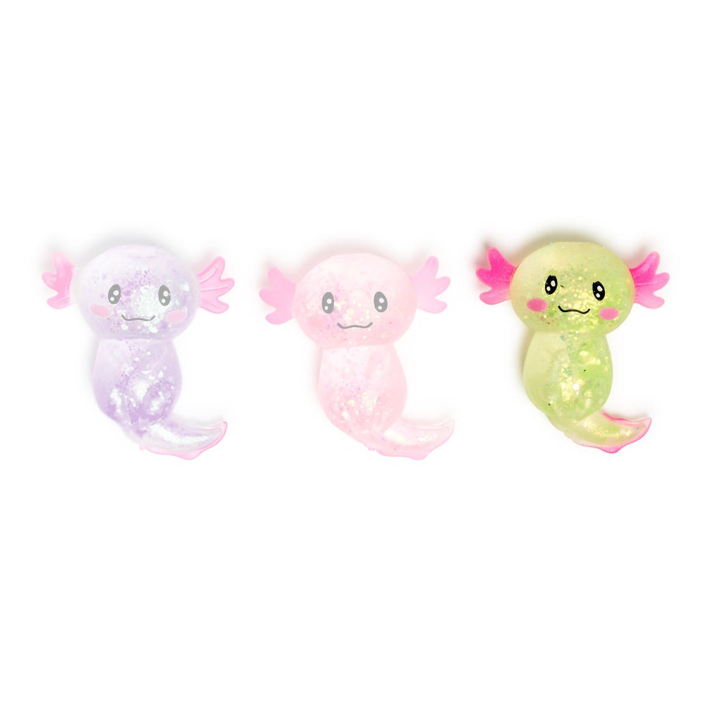 Two's Company Super Squishy Glitter Axolotl Toy for All Ages