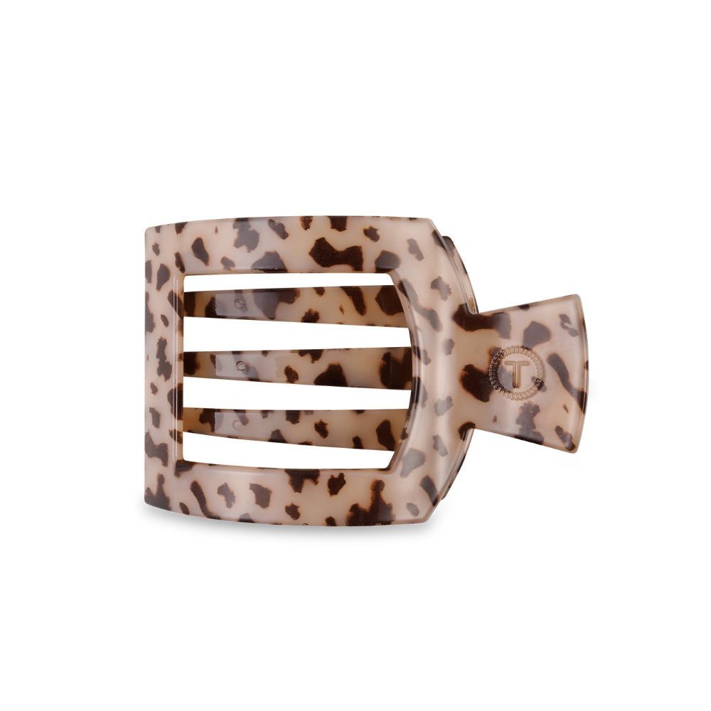 TELETIES Blonde Tortoise Square Flat Unbreakable Hair Clip