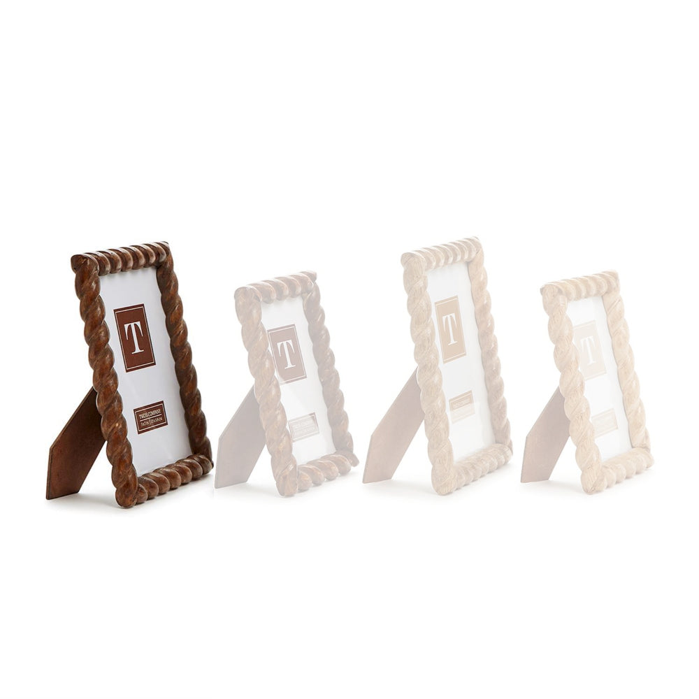 Exquisite Hand-Carved Twist Photo Frames by Two's Company