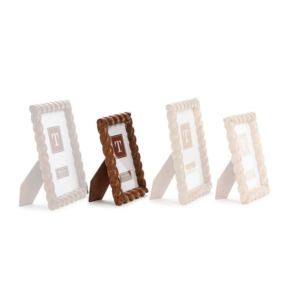 Exquisite Hand-Carved Twist Photo Frames by Two's Company