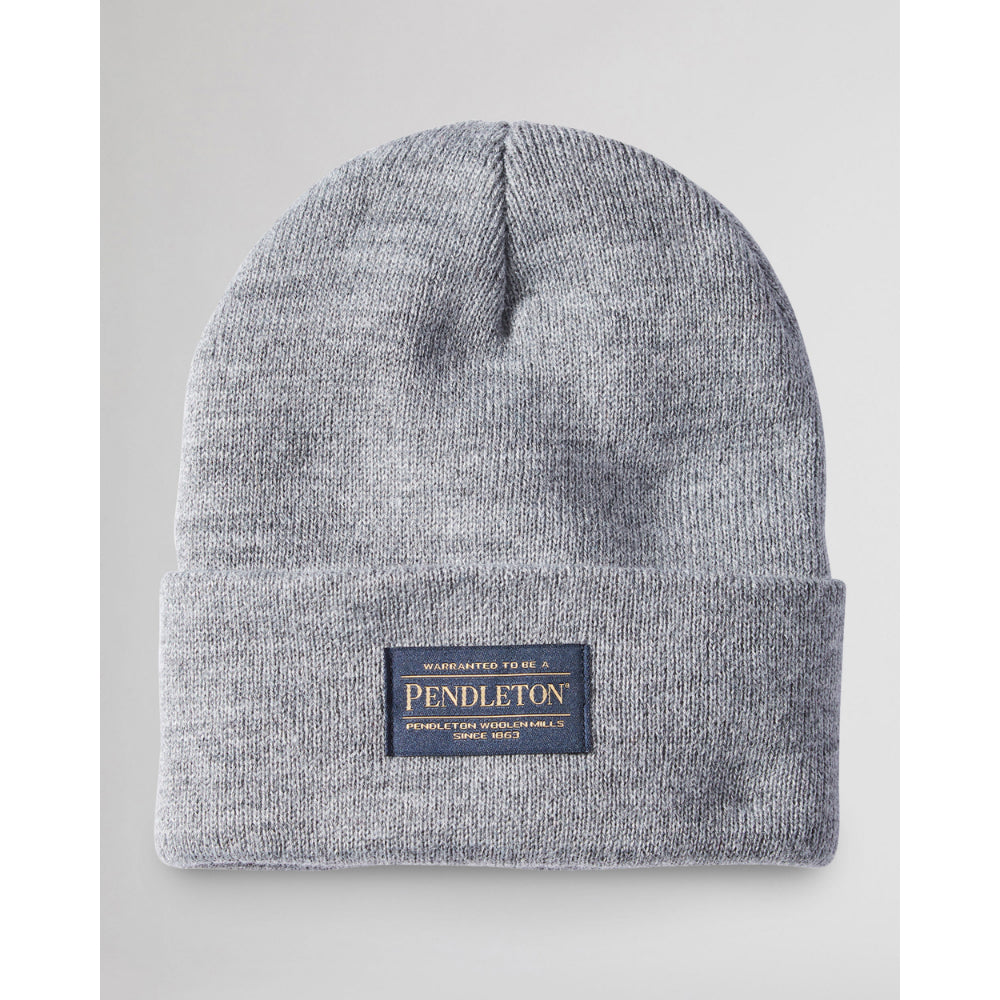 Pendleton Classic Stretchable Ribbed Knit Beanie with Logo Patch