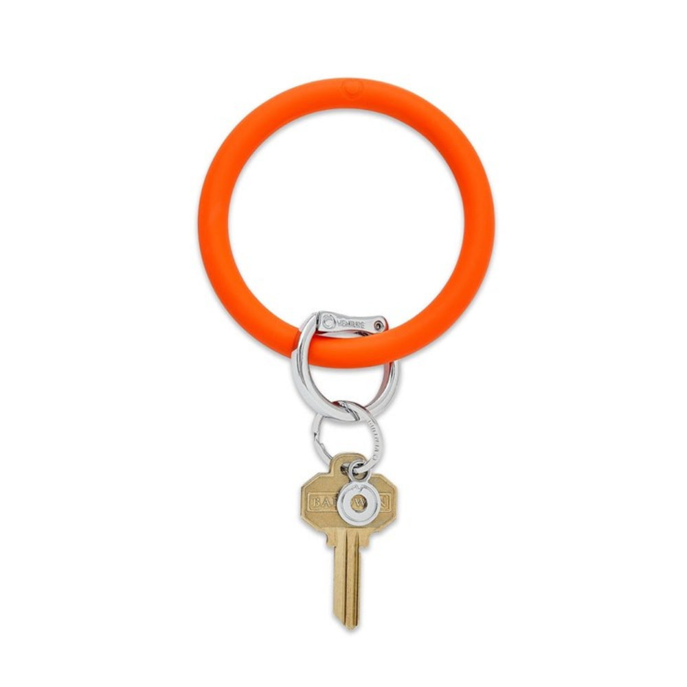 Oventure Silicone Big O-Shaped Key Ring in the Classic Orange Crush Color