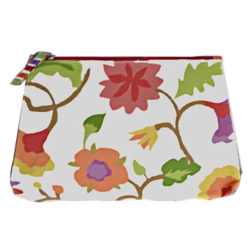 Large Dana Gibson Crewel Travel Toiletry and Makeup Canvas Bag
