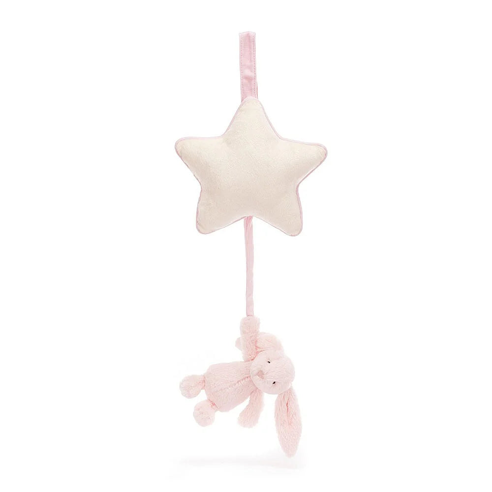 Jellycat Adorable Bashful Pink Bunny with Musical Pull Function