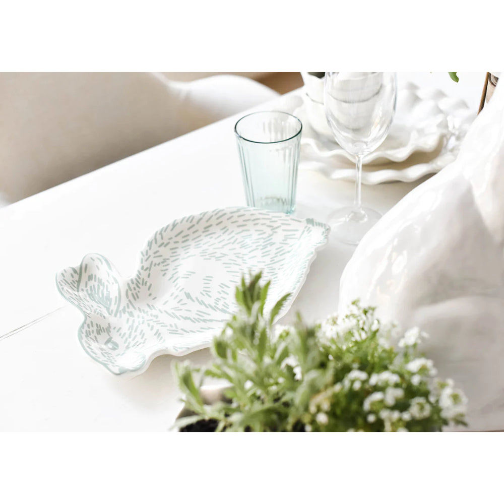 On Sale! Colorful Ceramic Speckled Rabbit Serving Platter for Spring