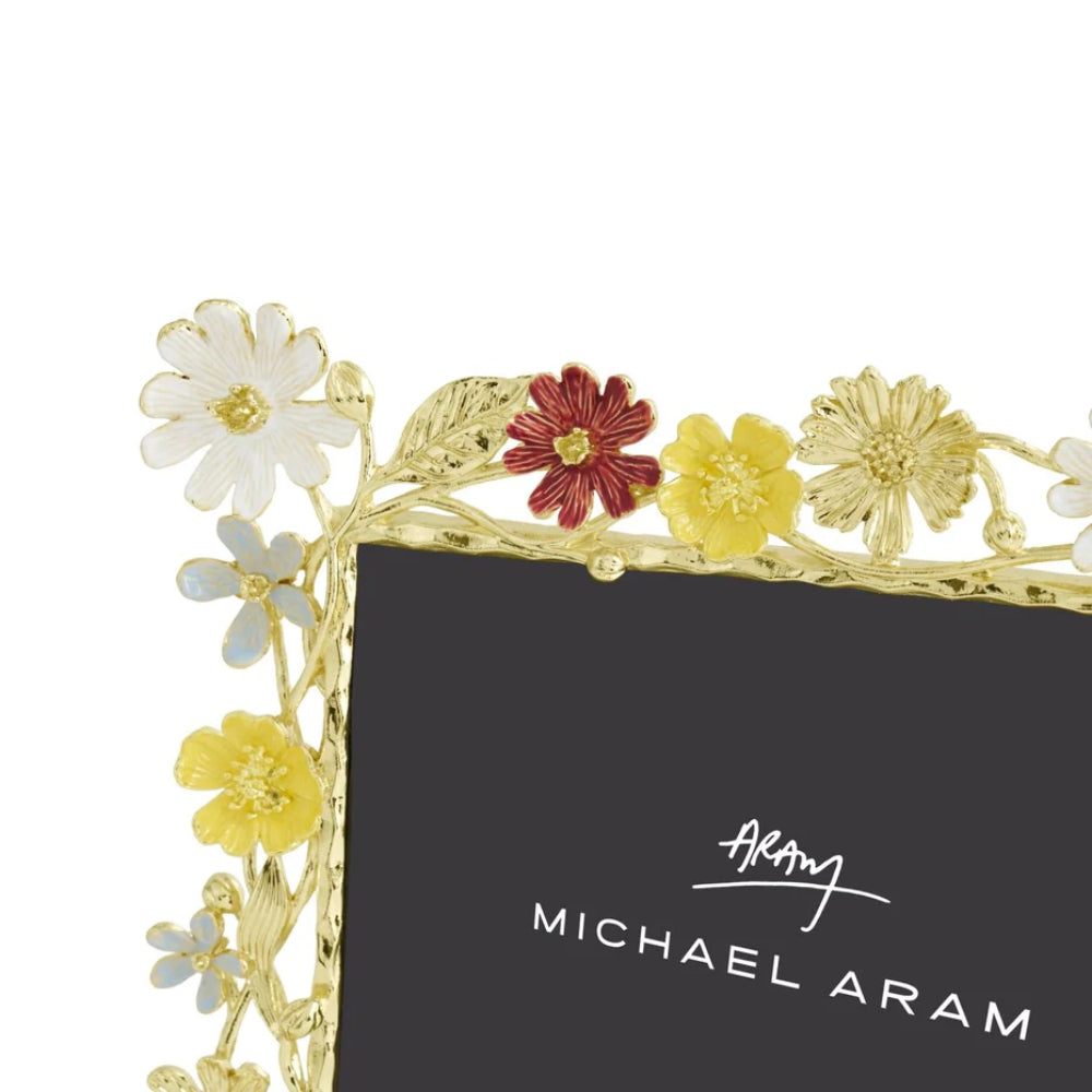 Michael Aram Handmade 5x7 Wildflowers Enamel Zinc Frame