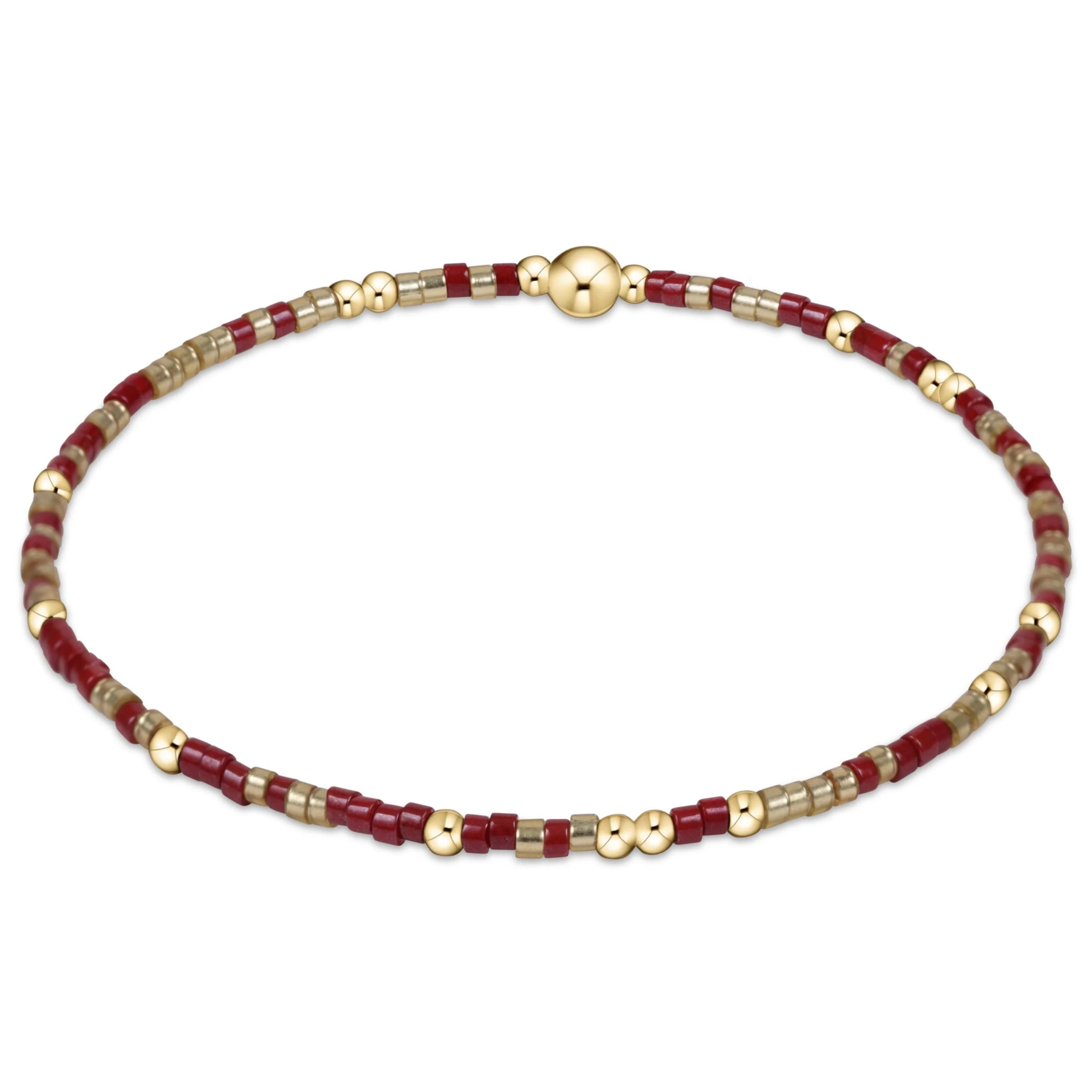 Enewton 5.5-inch Gold Luster Wine Colored e-girl Gameday Bracelet - Hope Unwritten Style, Handmade Jewelry