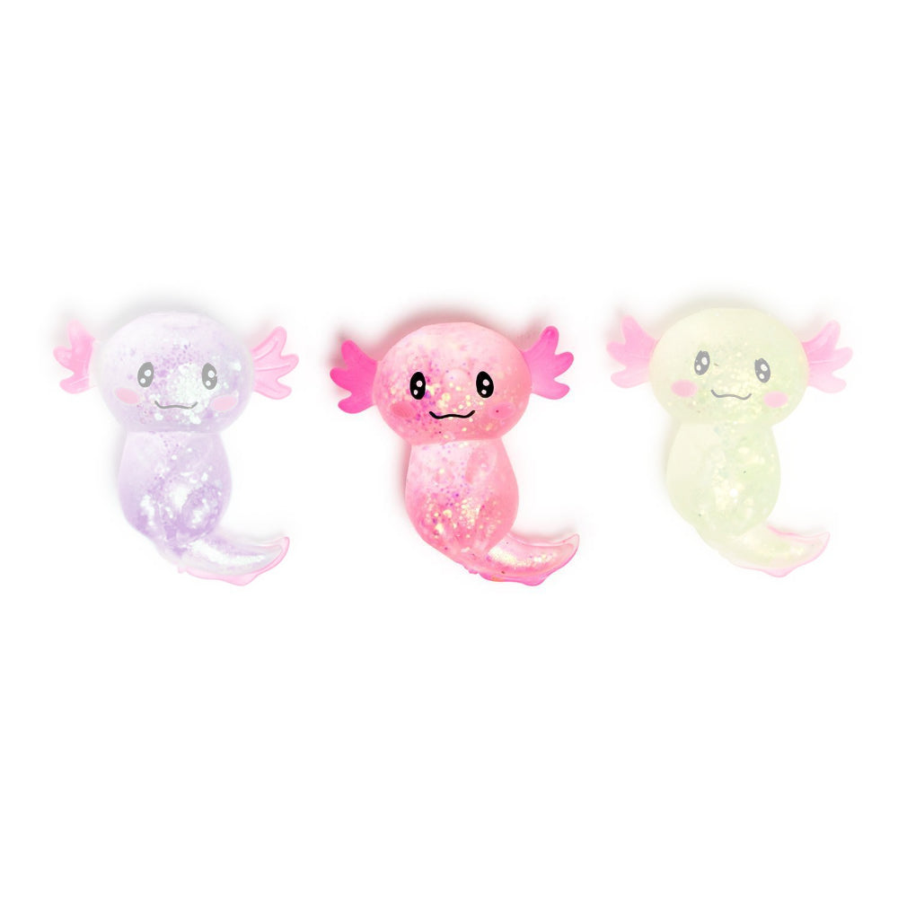 Two's Company Super Squishy Glitter Axolotl Toy for All Ages
