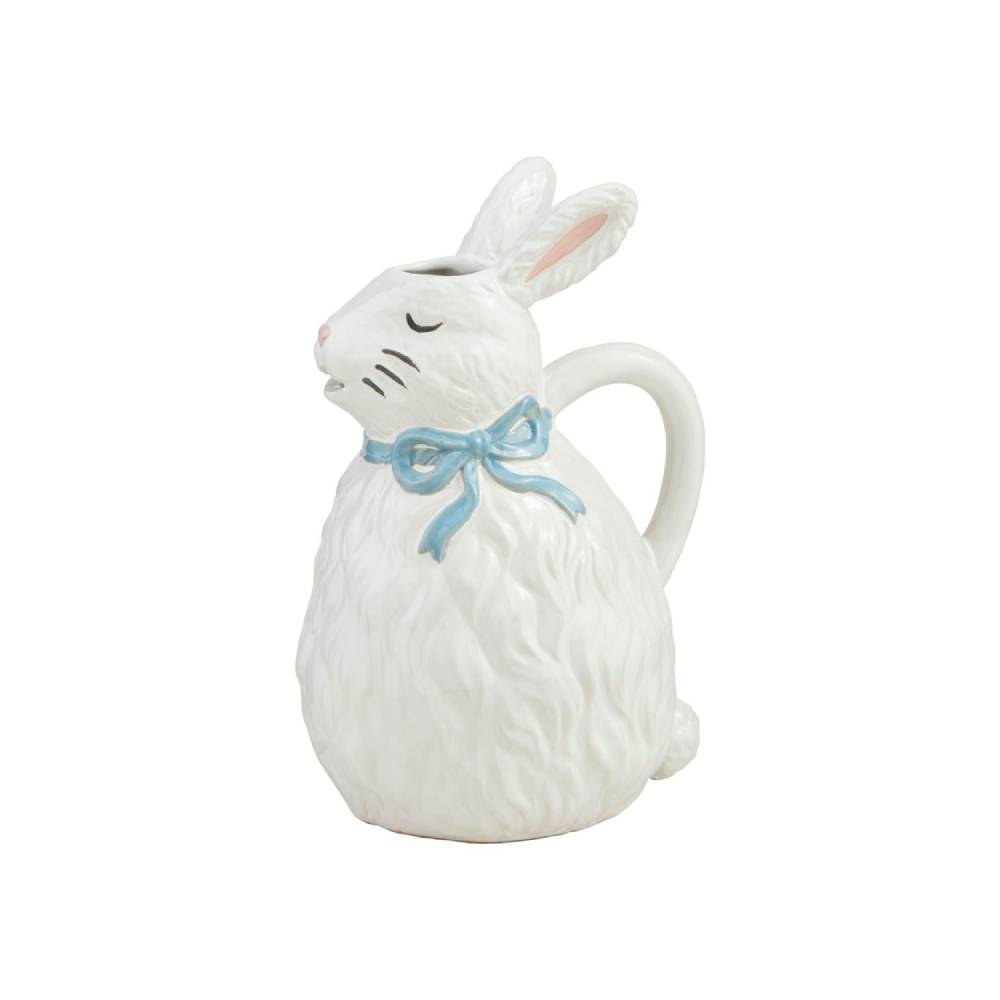 Exquisite Hand - painted Stoneware Bunny - themed Beverage Pitcher