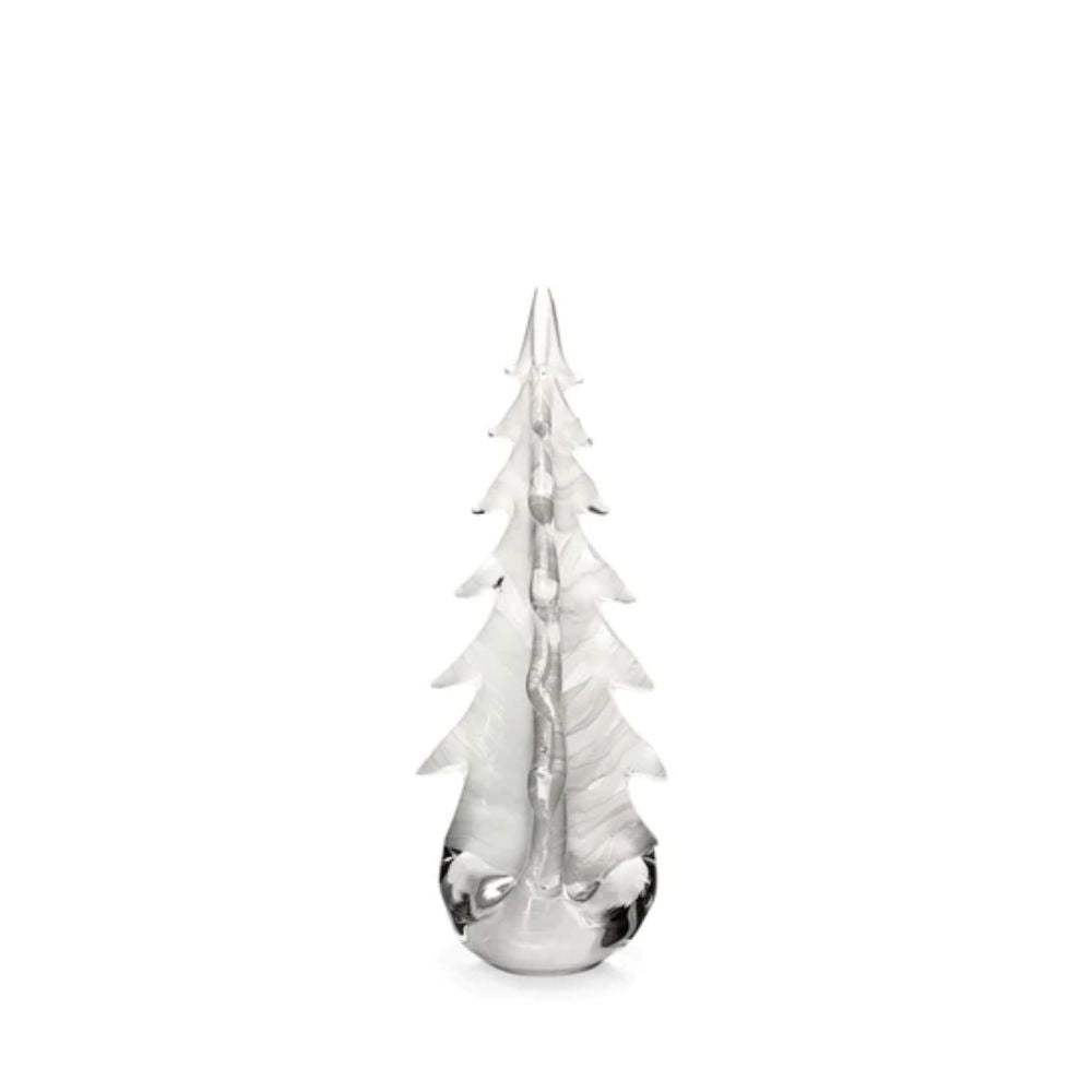 Simon Pearce Handmade Snowdrift Evergreen Glass Tree in Gift Box